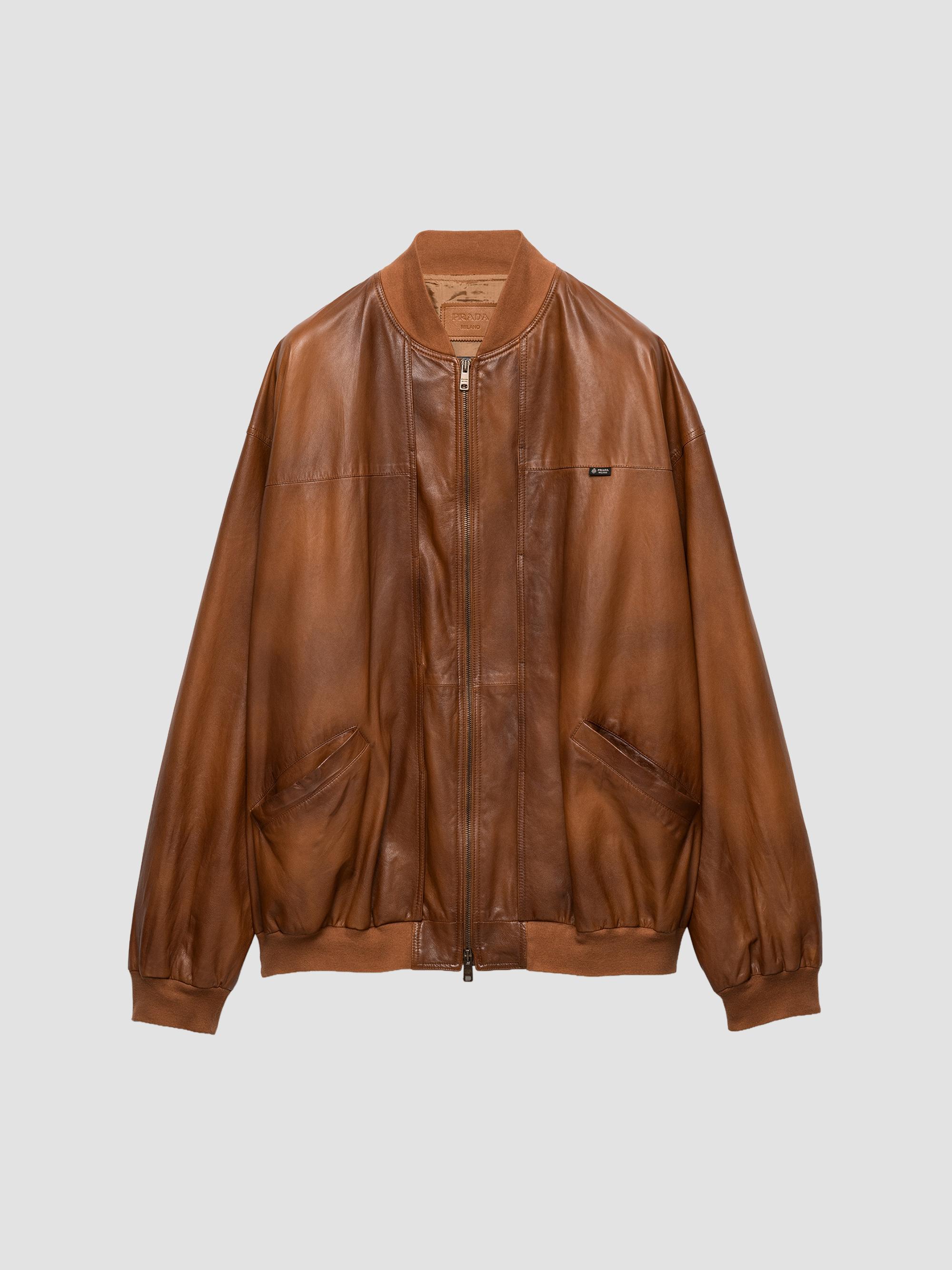 Prada Leather and Shearling Jacket | Saks Fifth Avenue