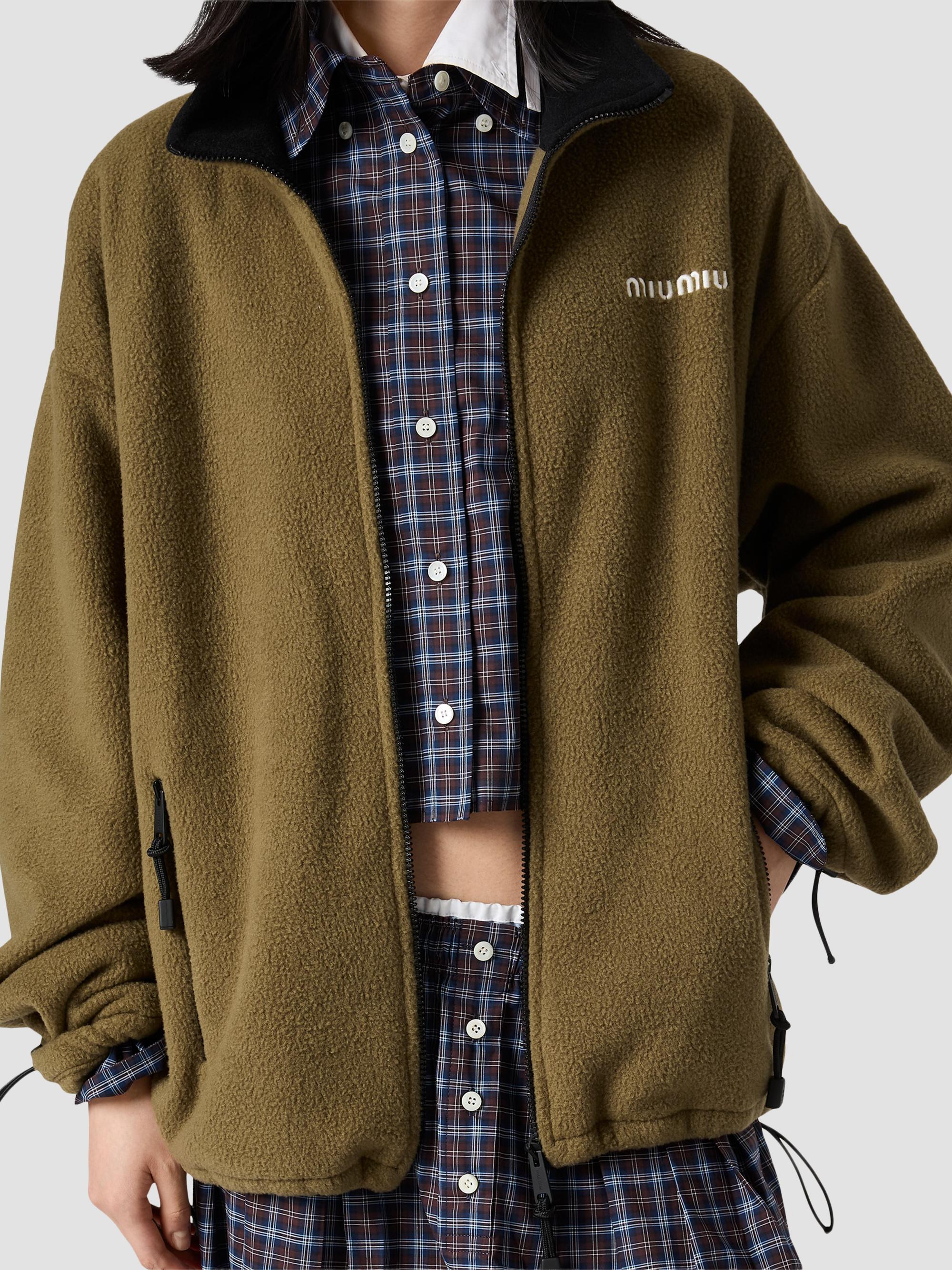 Miu Miu Fleece Zipper Jacket | Saks Fifth Avenue