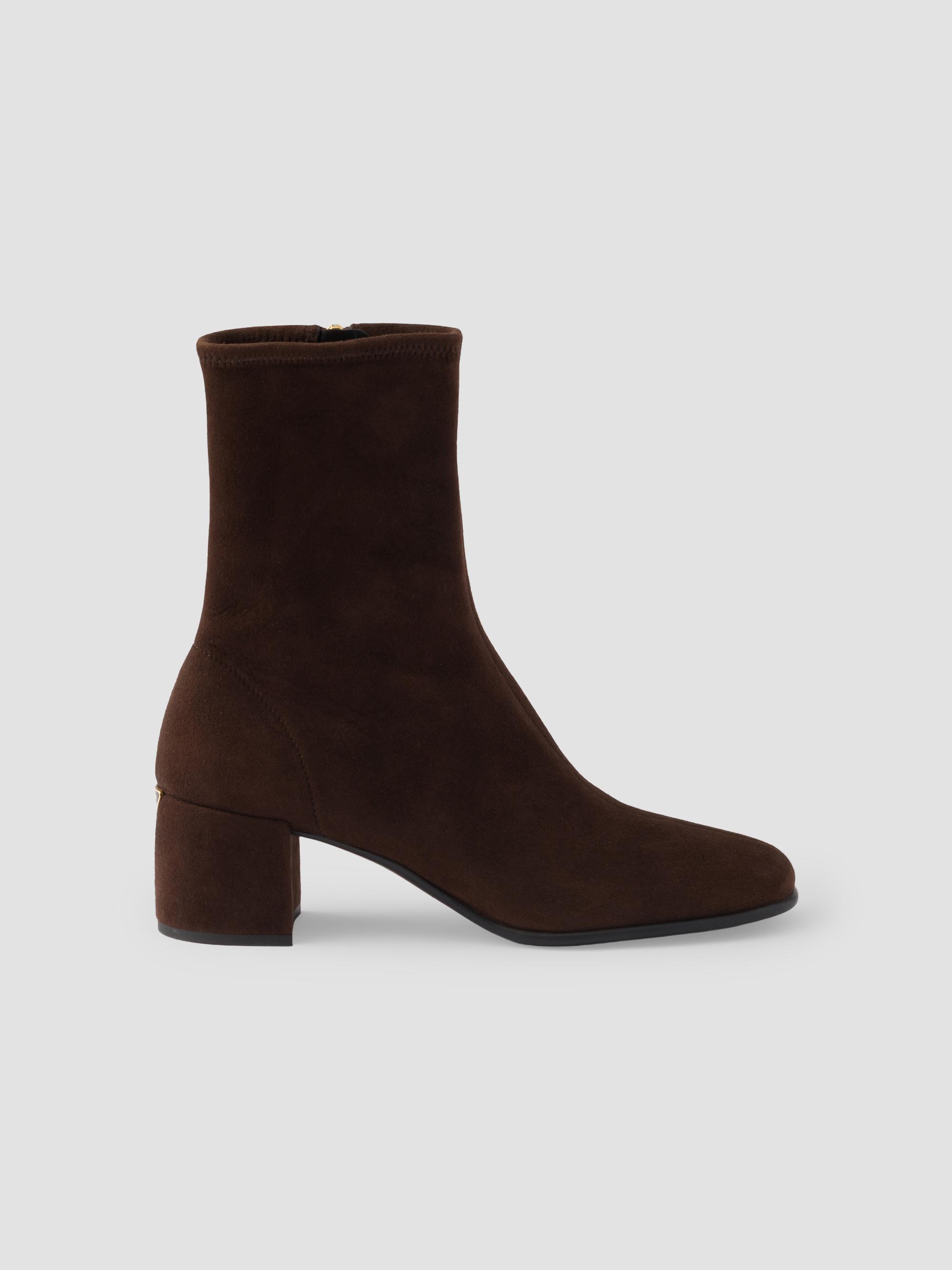 Women's Stretch Suede Booties Boots - Brown - Size 11