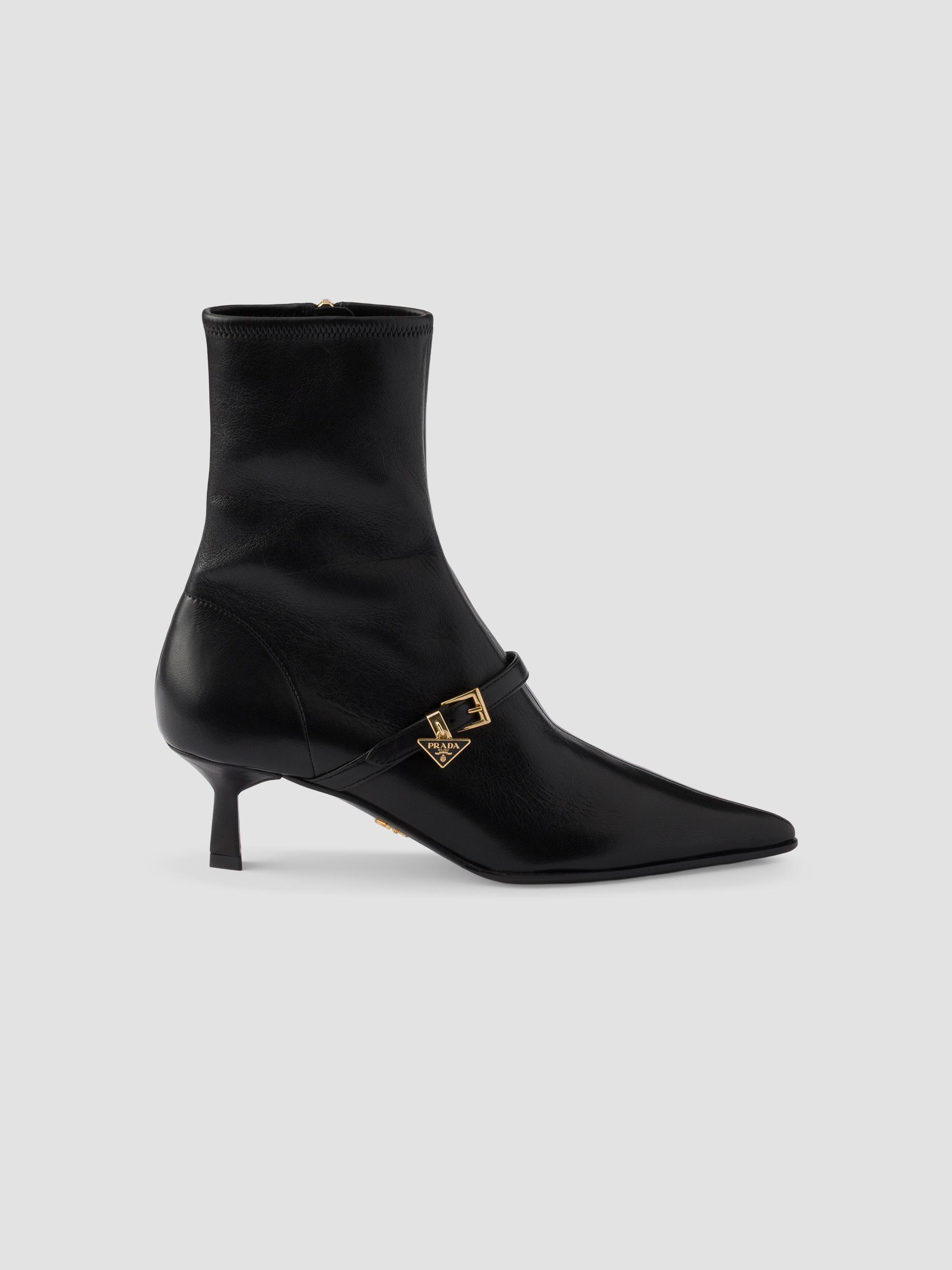 Stretch Nappa Leather Booties