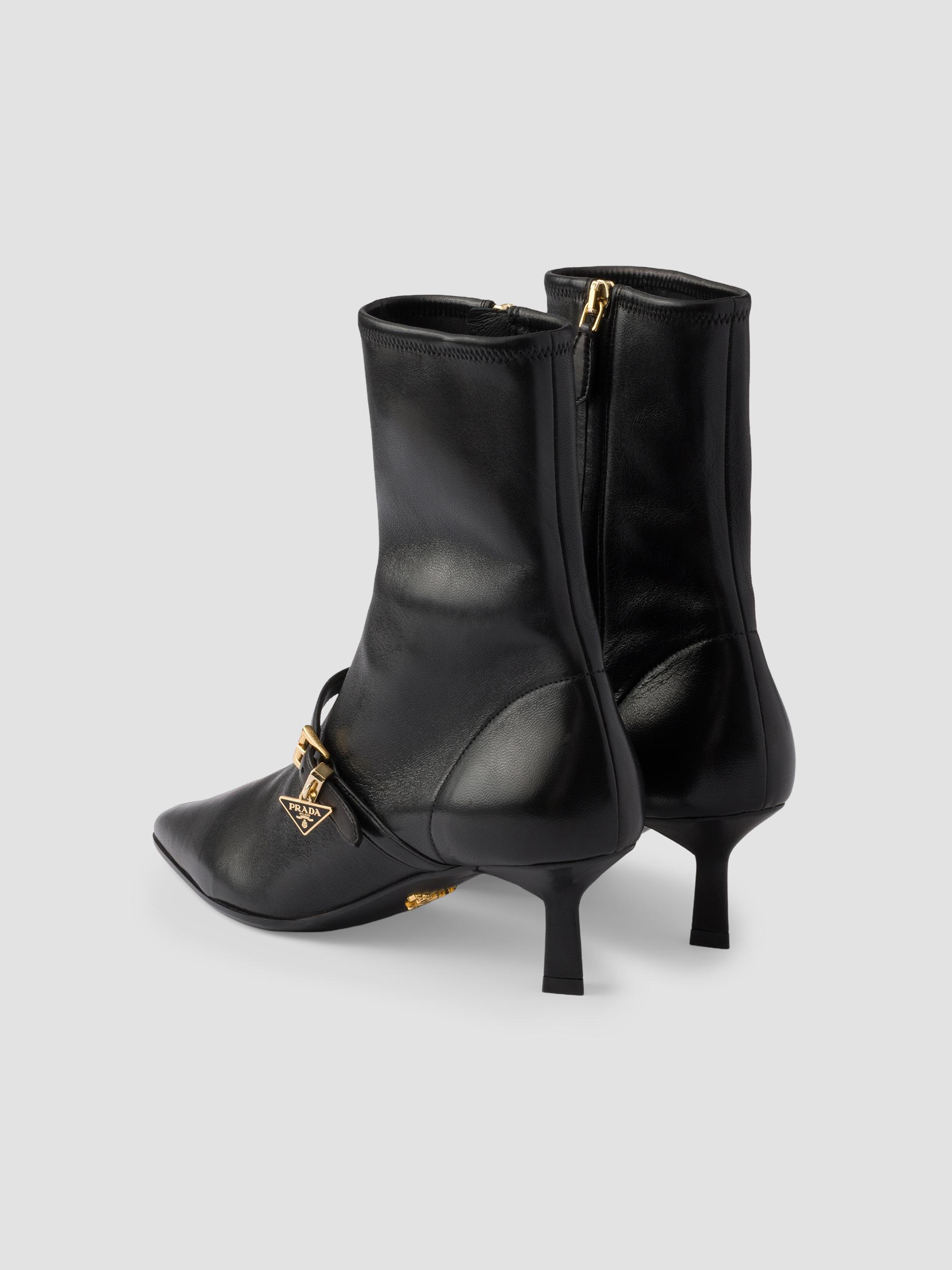 Stretch Nappa Leather Booties