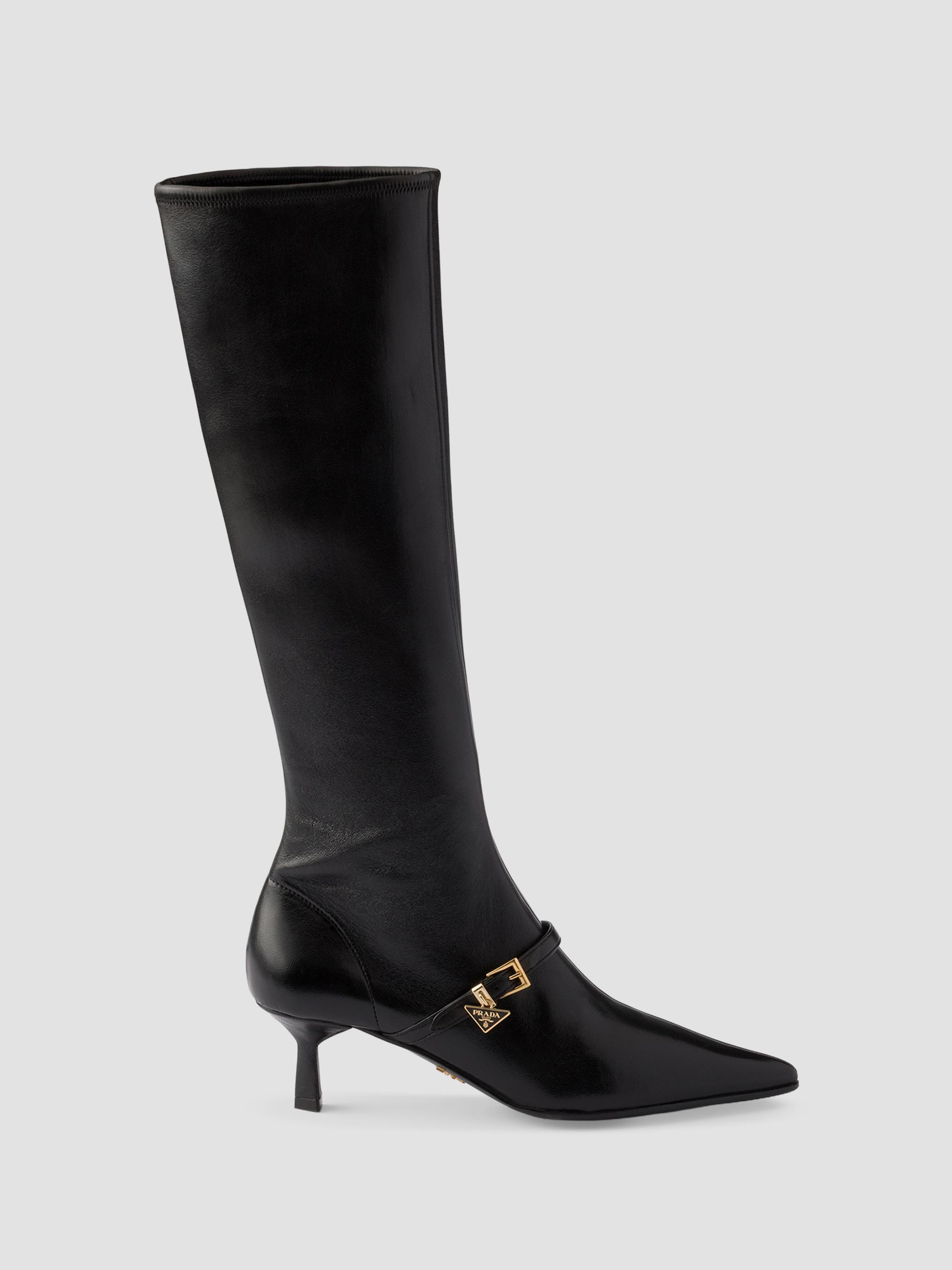 Stretch Nappa Leather Boots