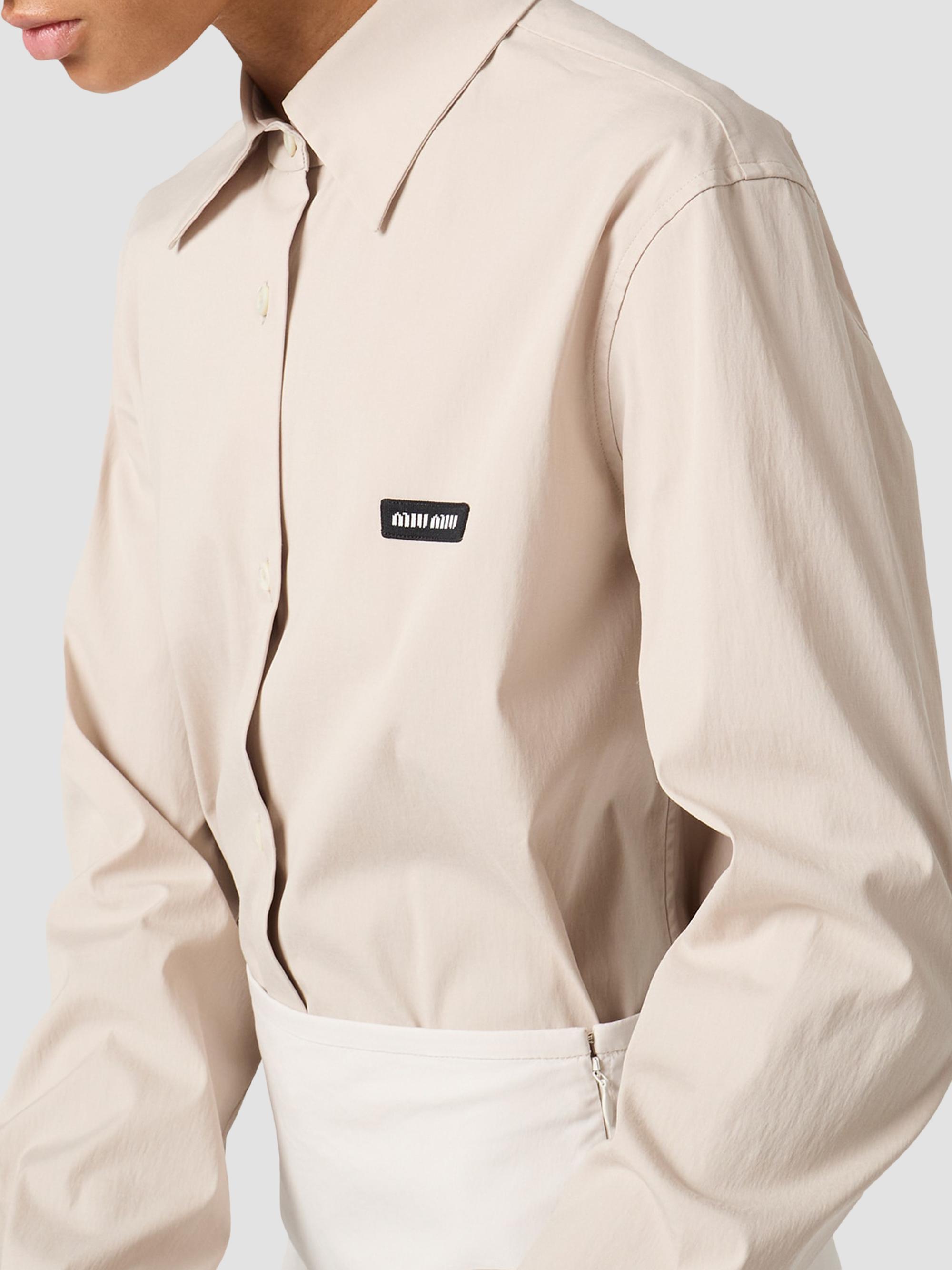 Miu Miu Stretch Poplin Shirt | Saks Fifth Avenue