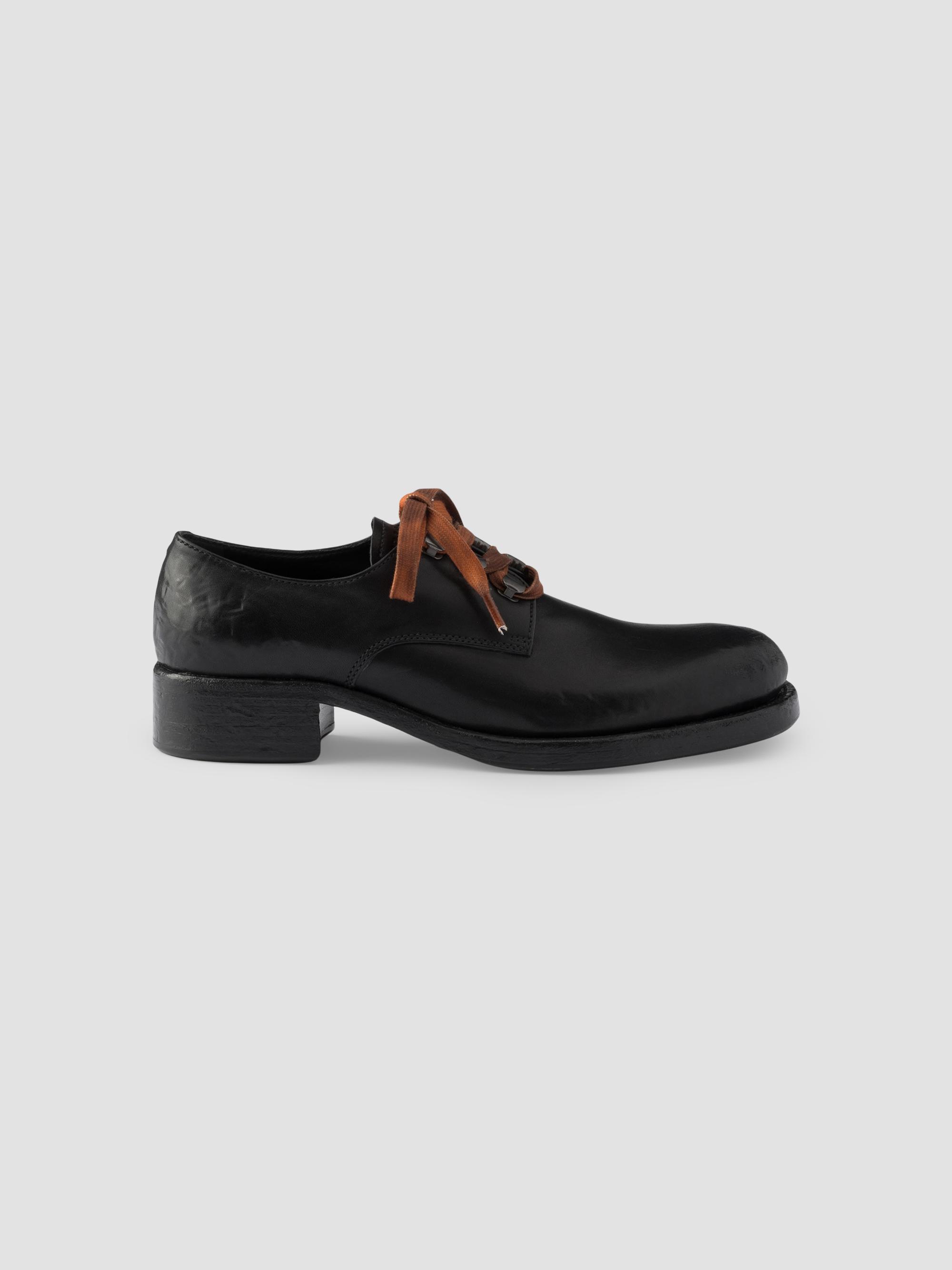 Prada Antiqued Leather Lace-Up Shoes