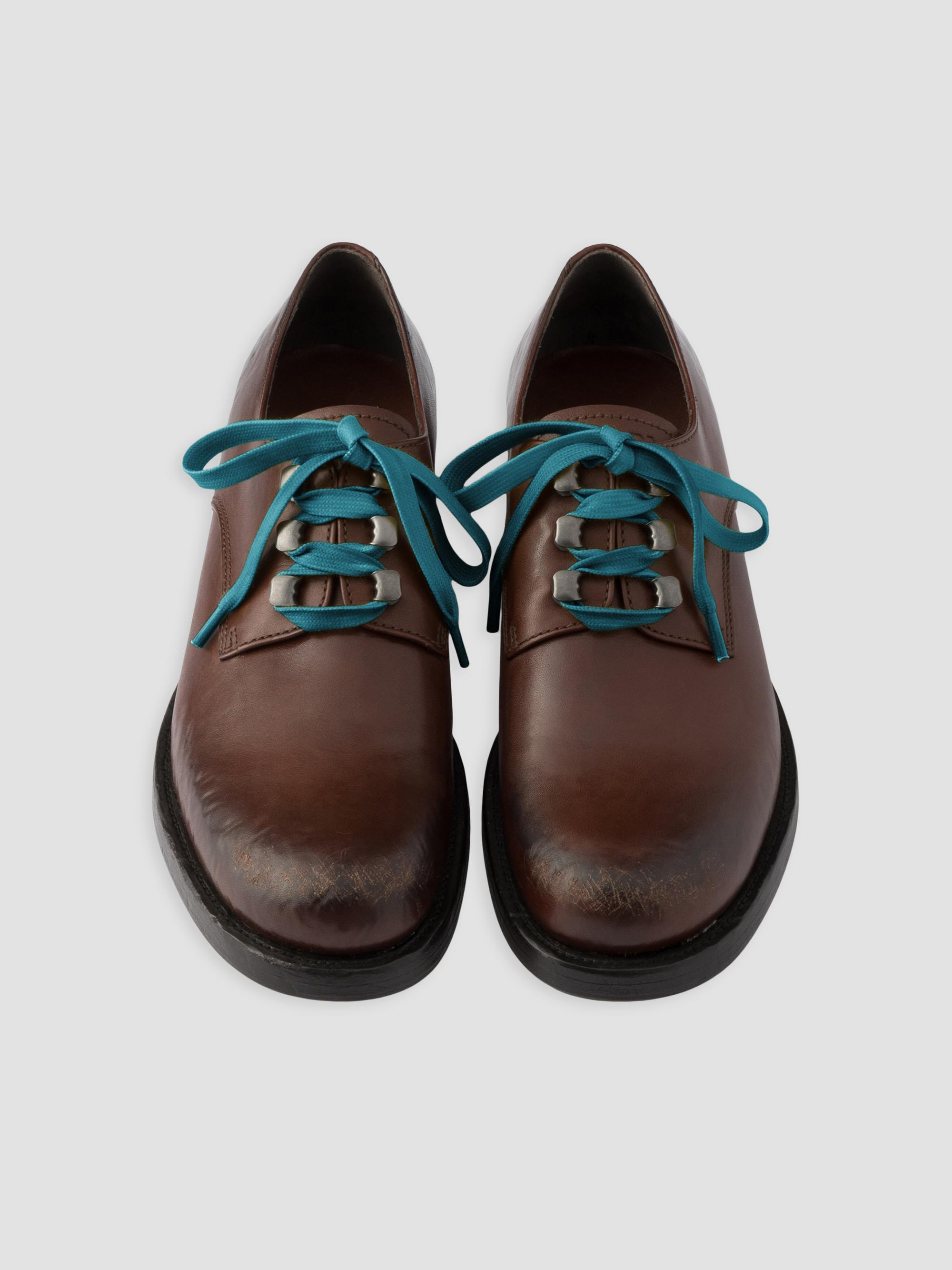 Antiqued Leather Lace-Up Shoes