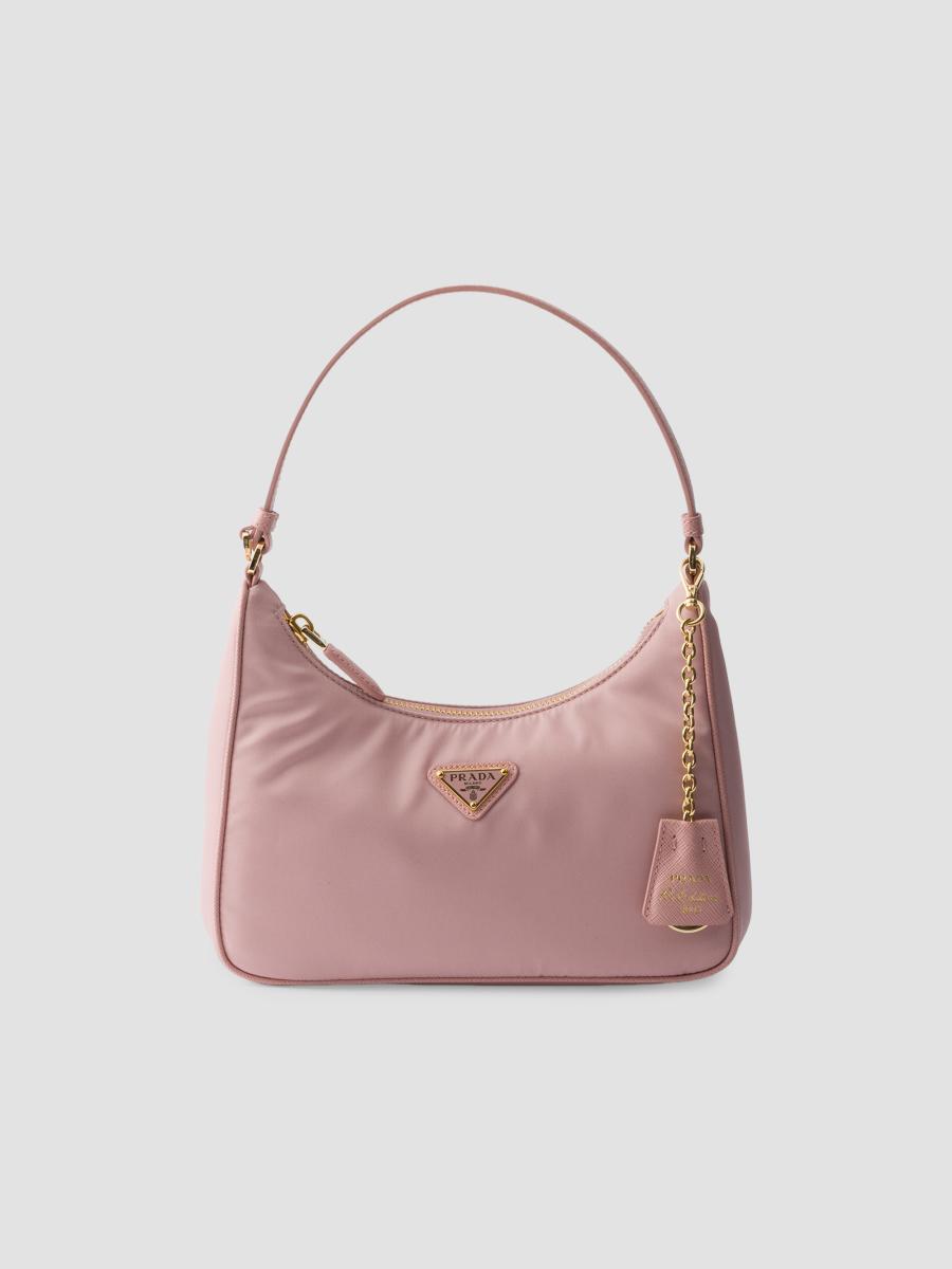 Prada Women's Re-edition 2005 Nylon And Saffiano Mini Shoulder Bag In Pink