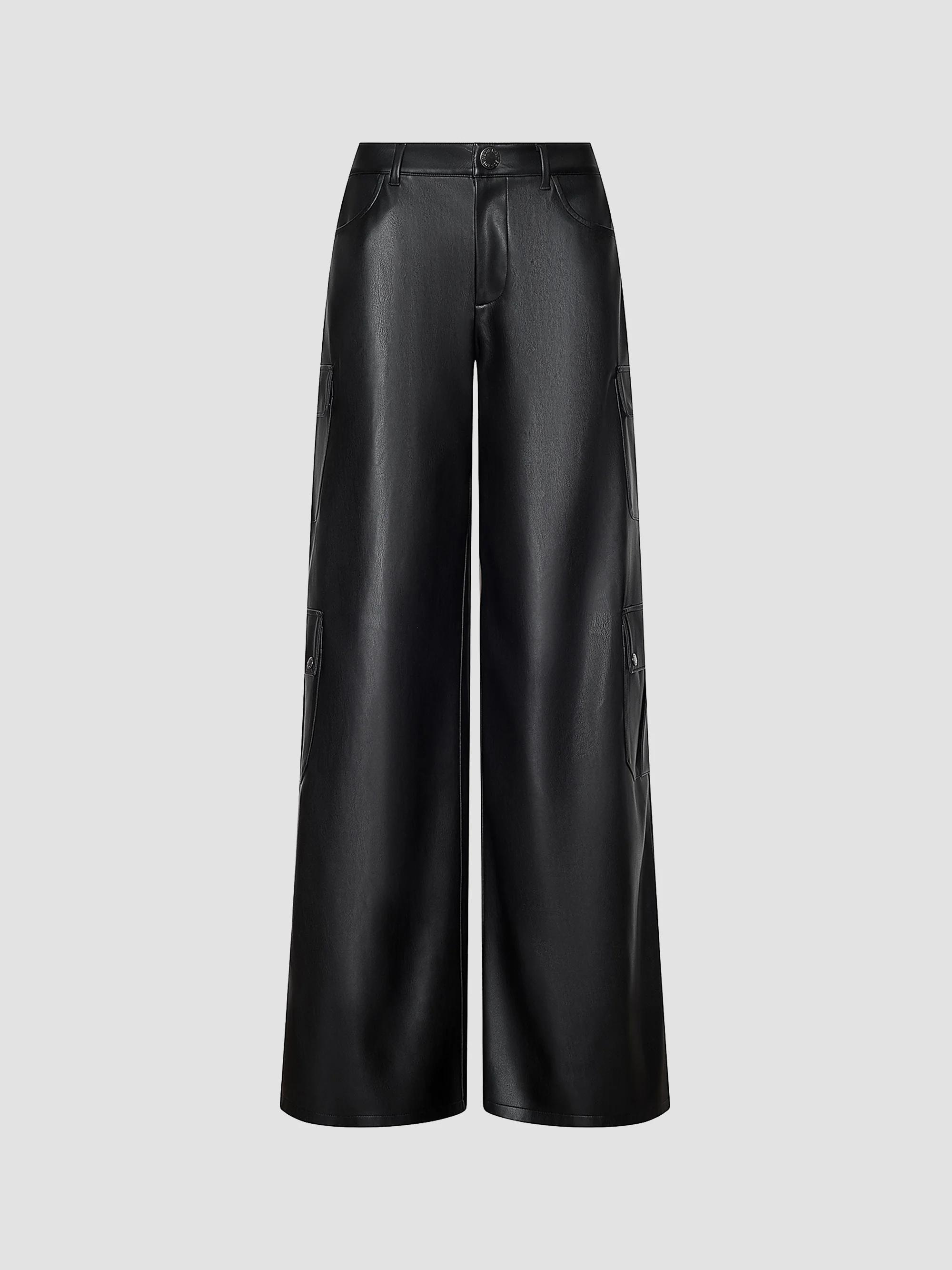 ALICE + OLIVIA Ming Pleated Faux Leather Pants | Saks Fifth Avenue