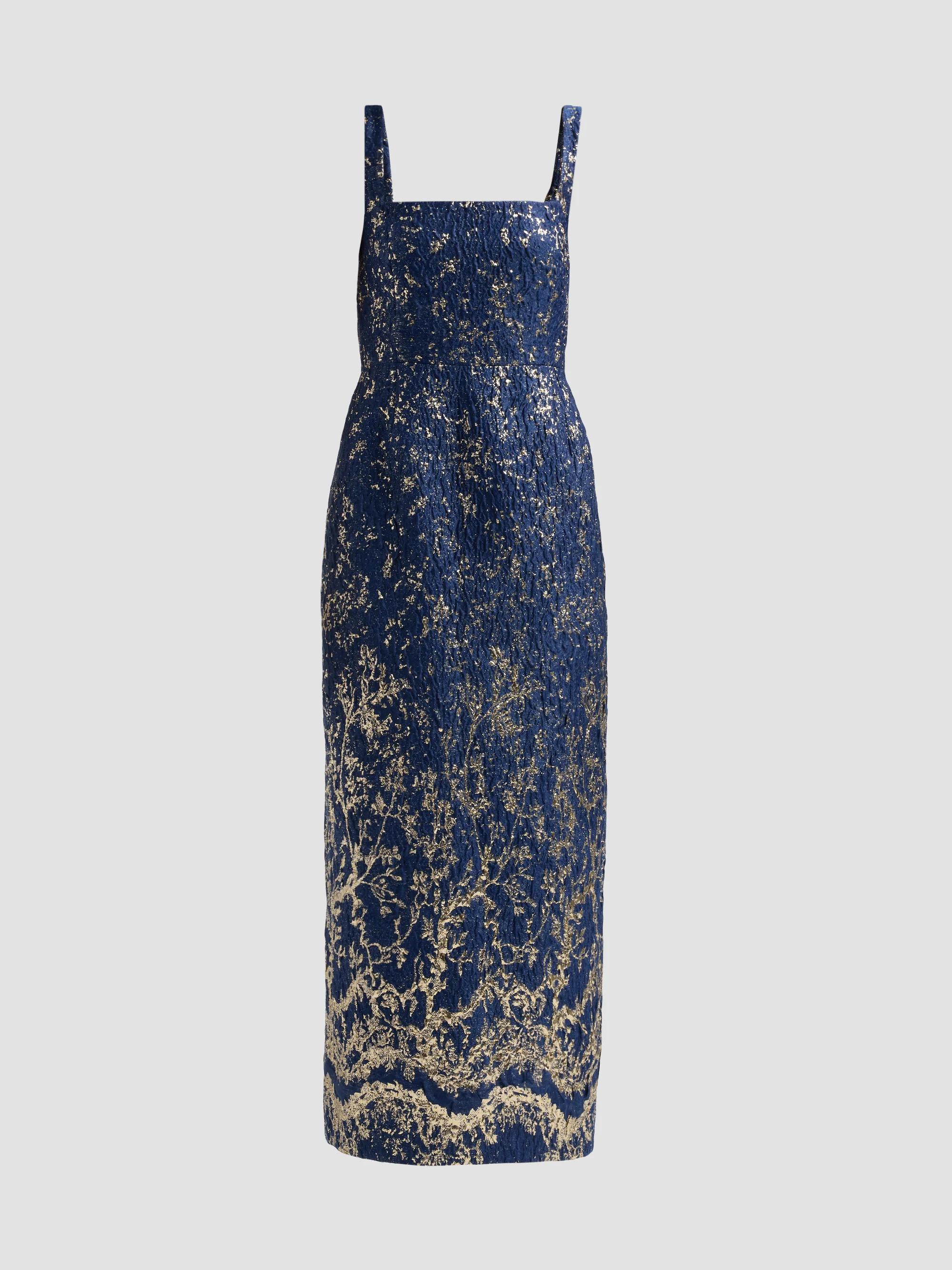 SIMKHAI Ravenna Brocade Midi-Dress | Saks Fifth Avenue