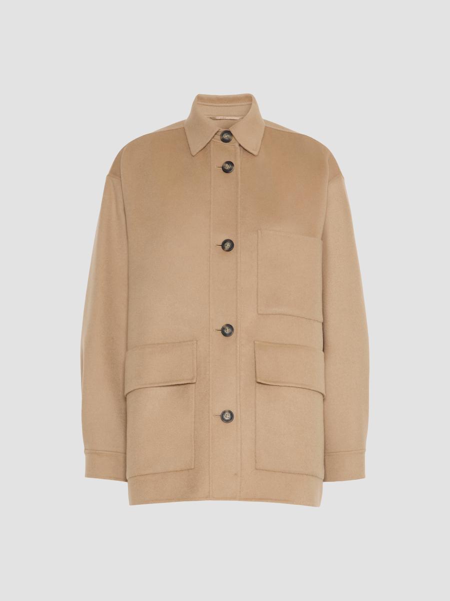 Weekend Max Mara Double Wool Jacket In Camel