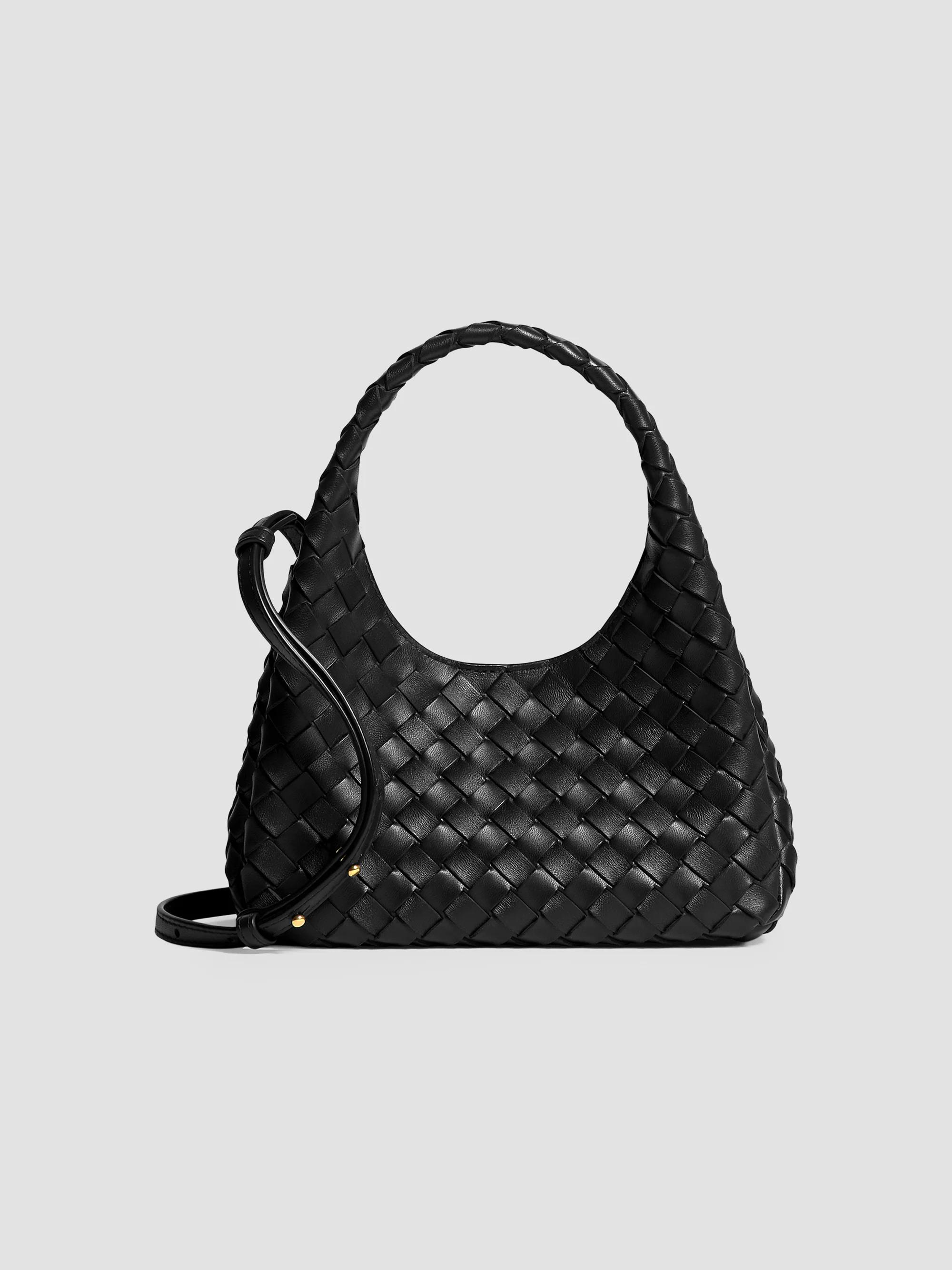 Bottega Veneta Small Andiamo Intrecciato Leather Top Handle Bag