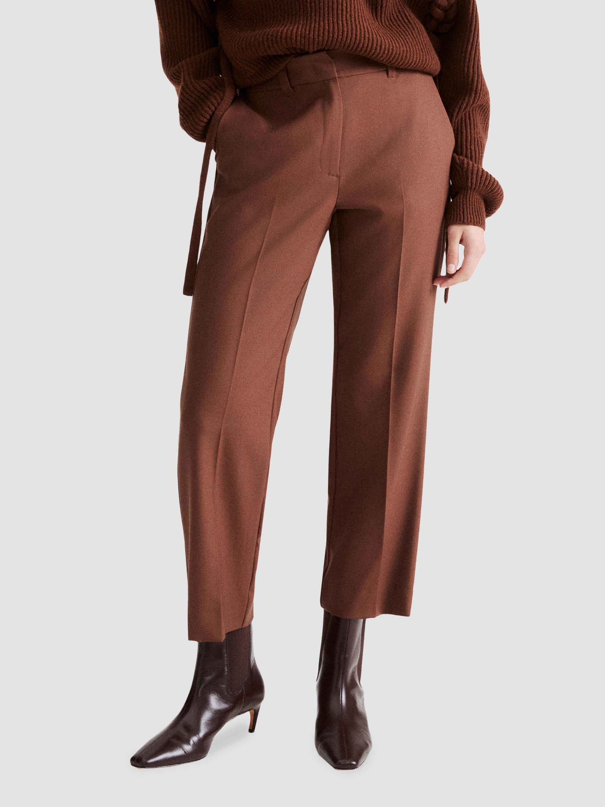 Marella Women's Slim Gabardine Trousers - Caramel | Thumbnail 3