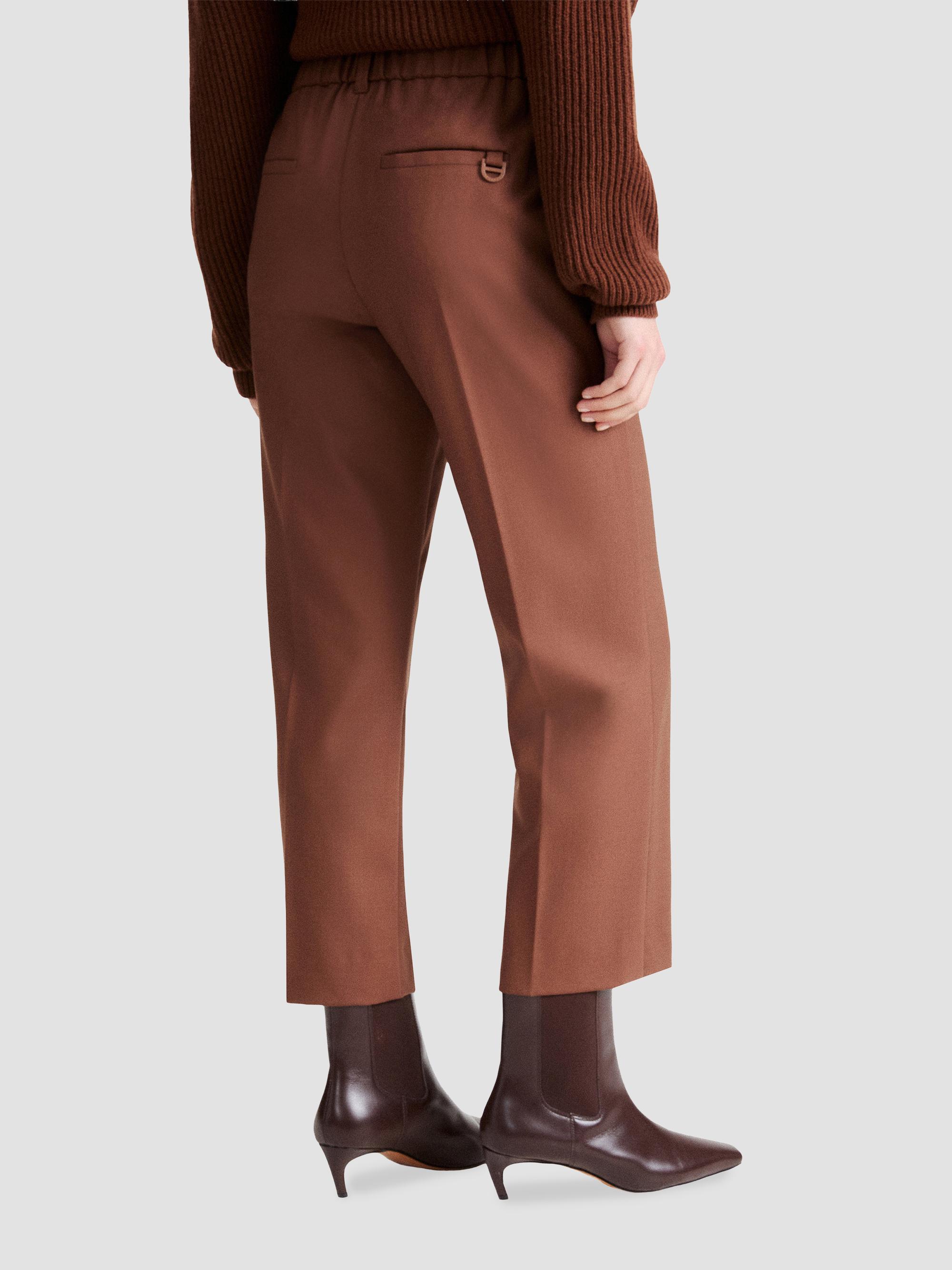 Marella Women's Slim Gabardine Trousers - Caramel | Thumbnail 4