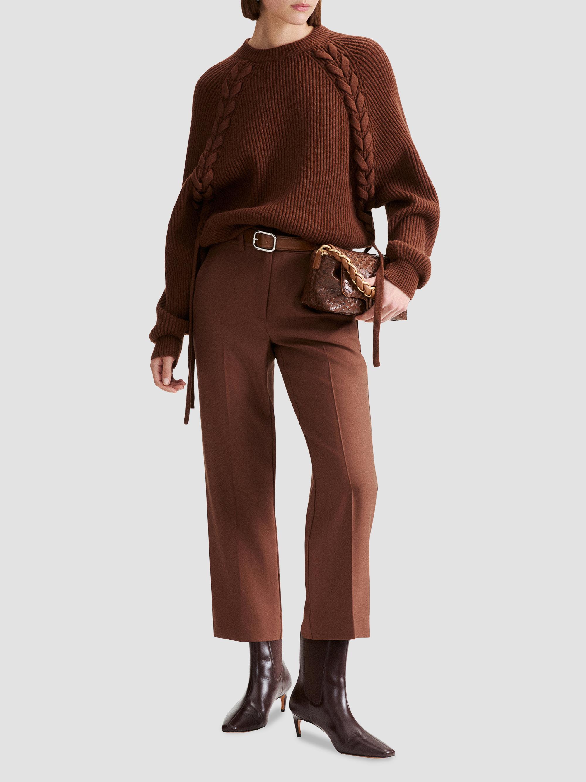 Marella Women's Slim Gabardine Trousers - Caramel | Thumbnail 2
