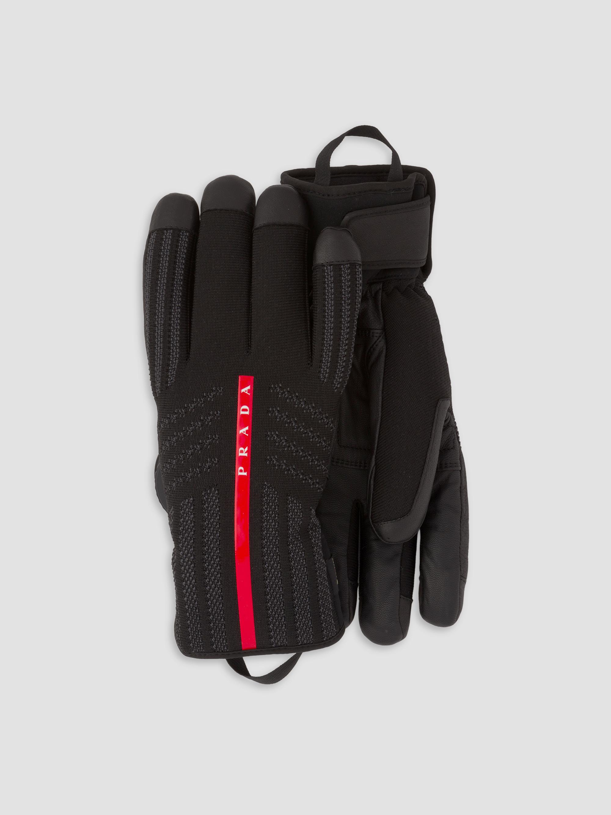 Prada Gore-Tex, Leather and Knit Ski Gloves | Saks Fifth Avenue