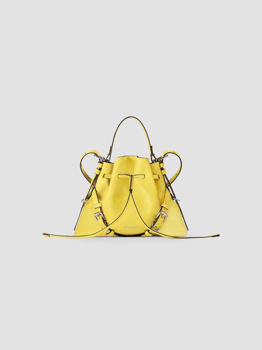 Givenchy Women's Small Voyou Bucket Bag In Shiny Leather In Yellow