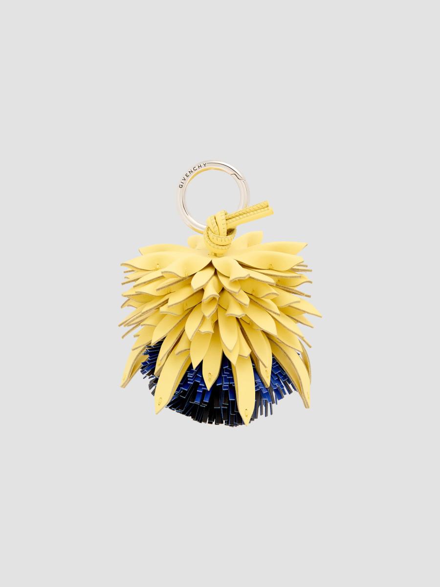 Givenchy Women's Bicolor Thistle Charm In Nappa Leather In Blue Yellow