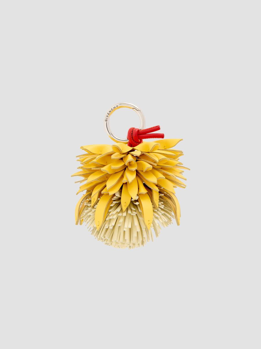 Givenchy Women's Bicolor Thistle Charm In Nappa Leather In Yellow Red