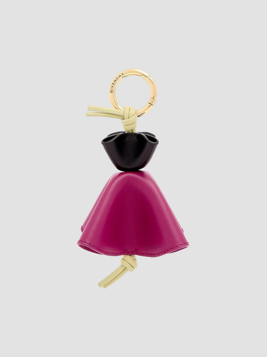 Givenchy Women's Bicolor Dancer Charm In Nappa Leather In Pink Grey