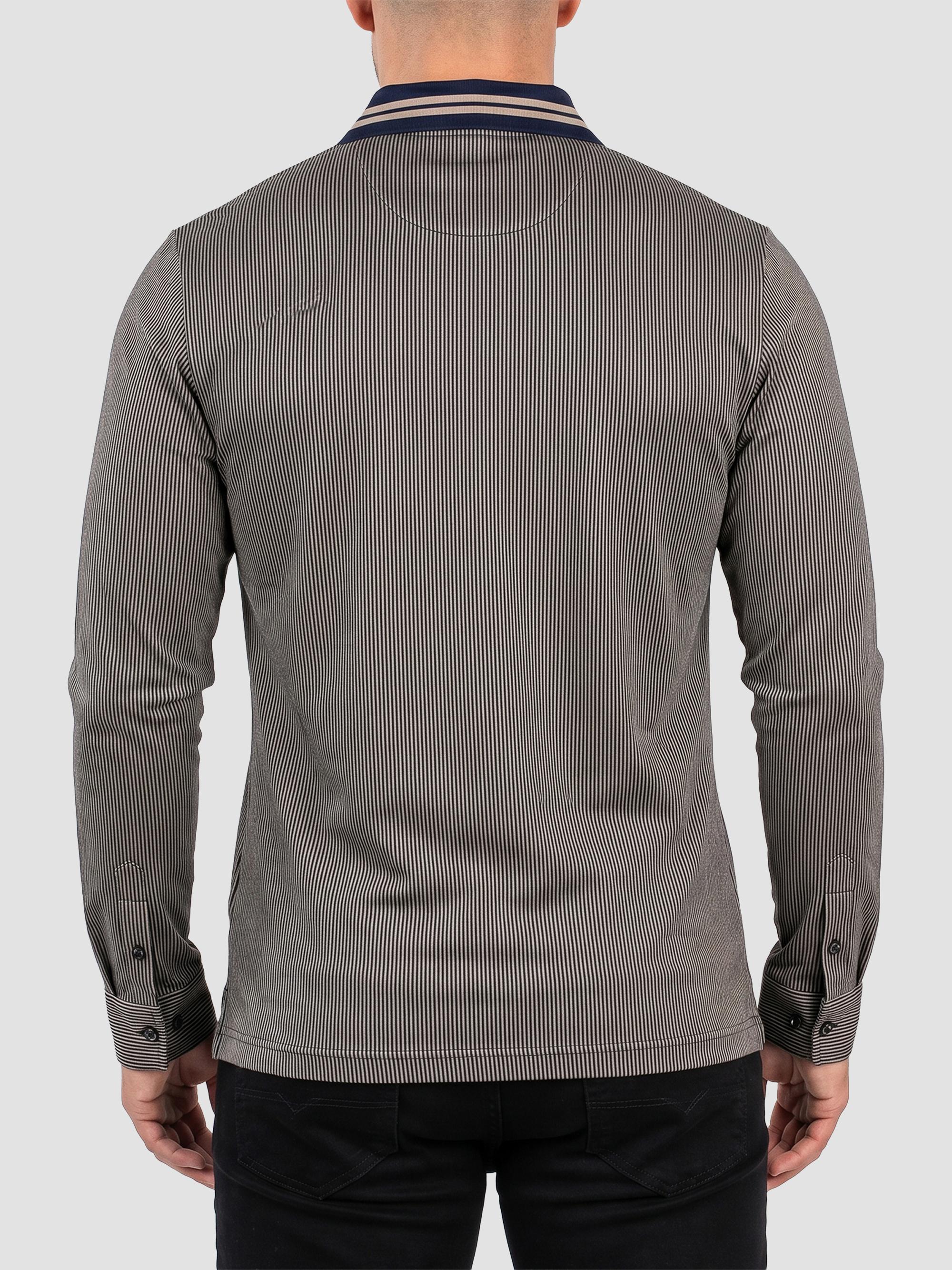 Maceoo Men's Knitted Polo Shirt - Grey | Thumbnail 4