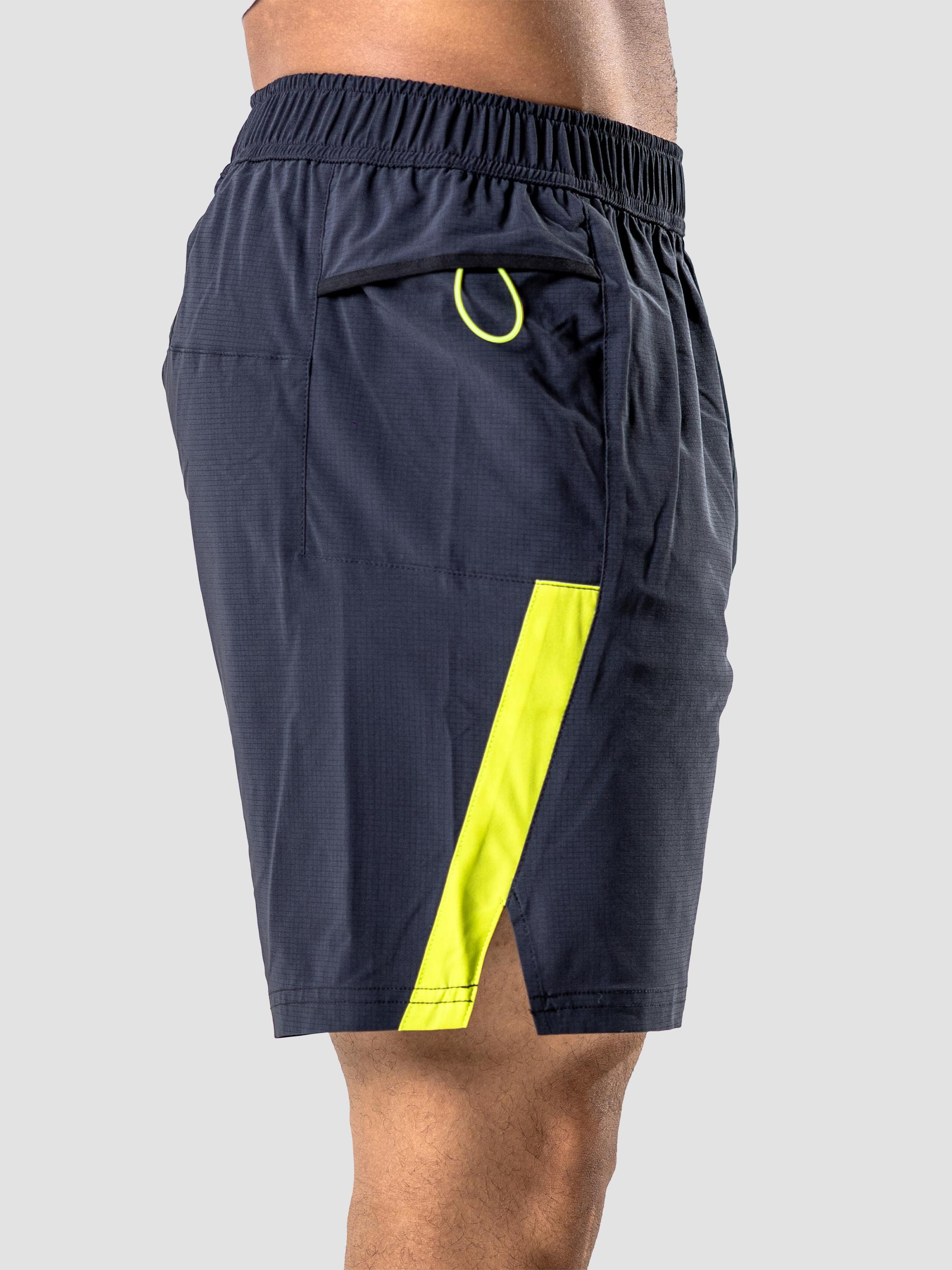 Maceoo Men's Athletic Neon Shorts - Black | Thumbnail 3
