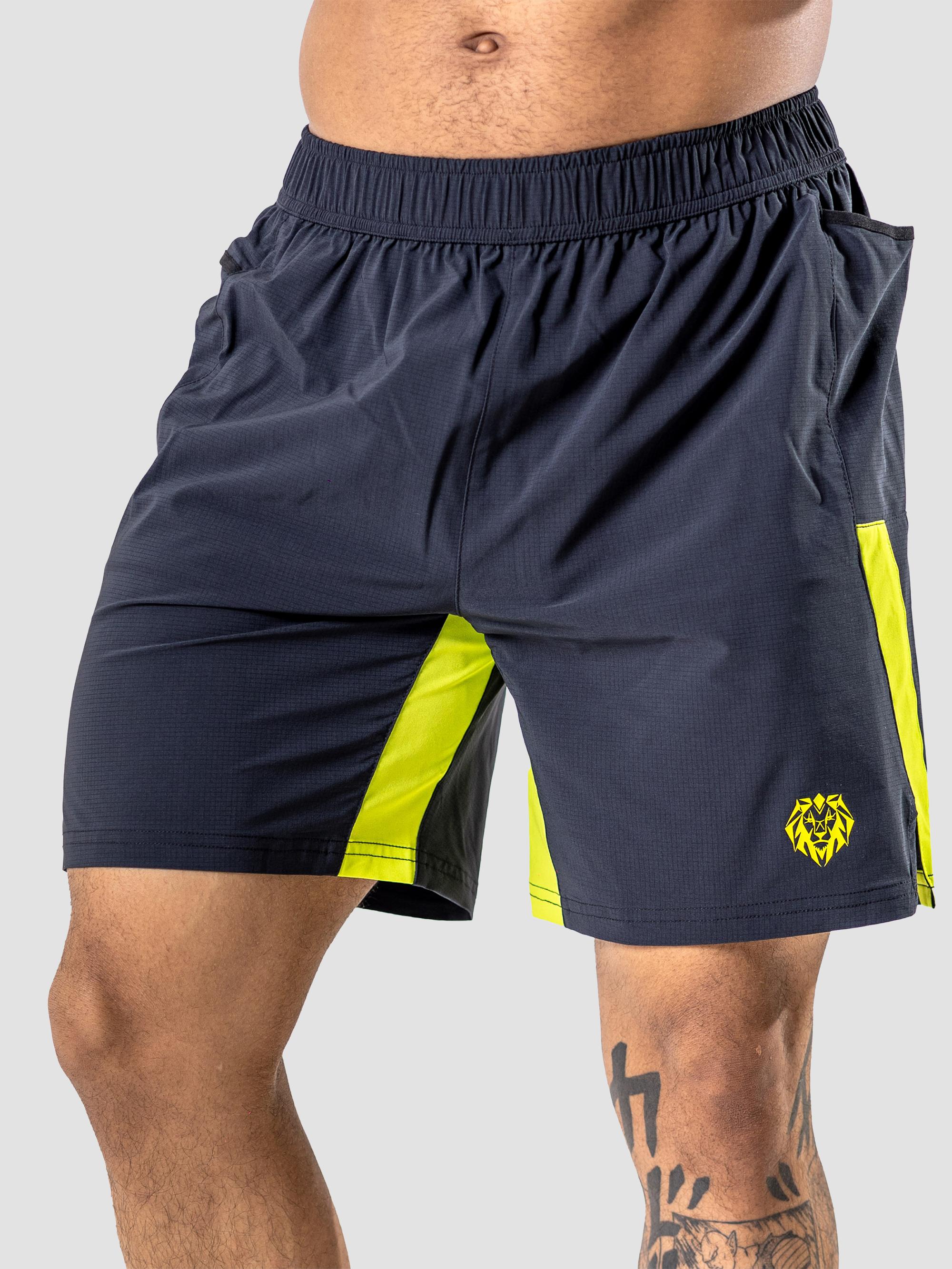 Maceoo Men's Athletic Neon Shorts - Black | Thumbnail 4
