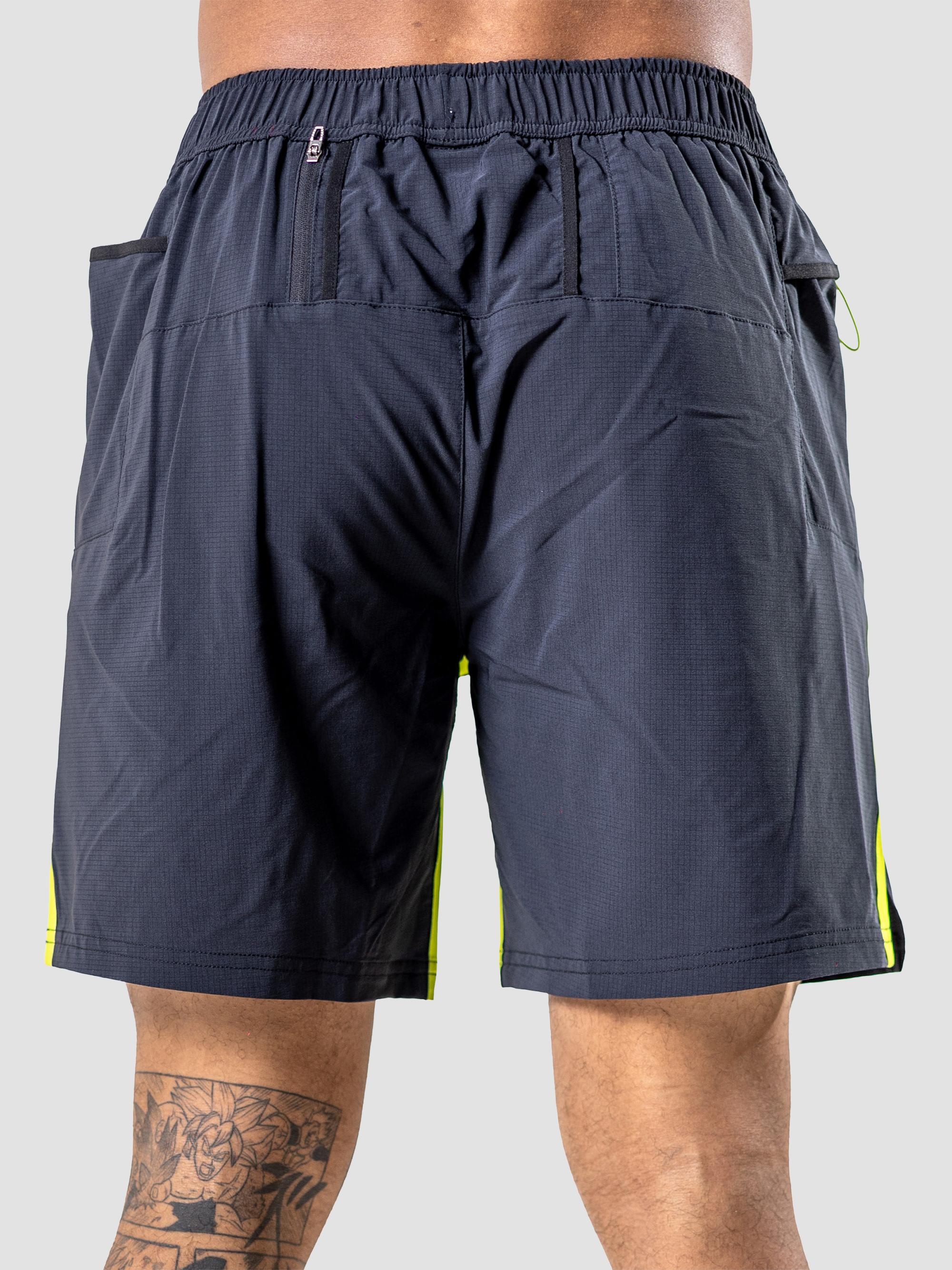 Maceoo Men's Athletic Neon Shorts - Black | Thumbnail 5