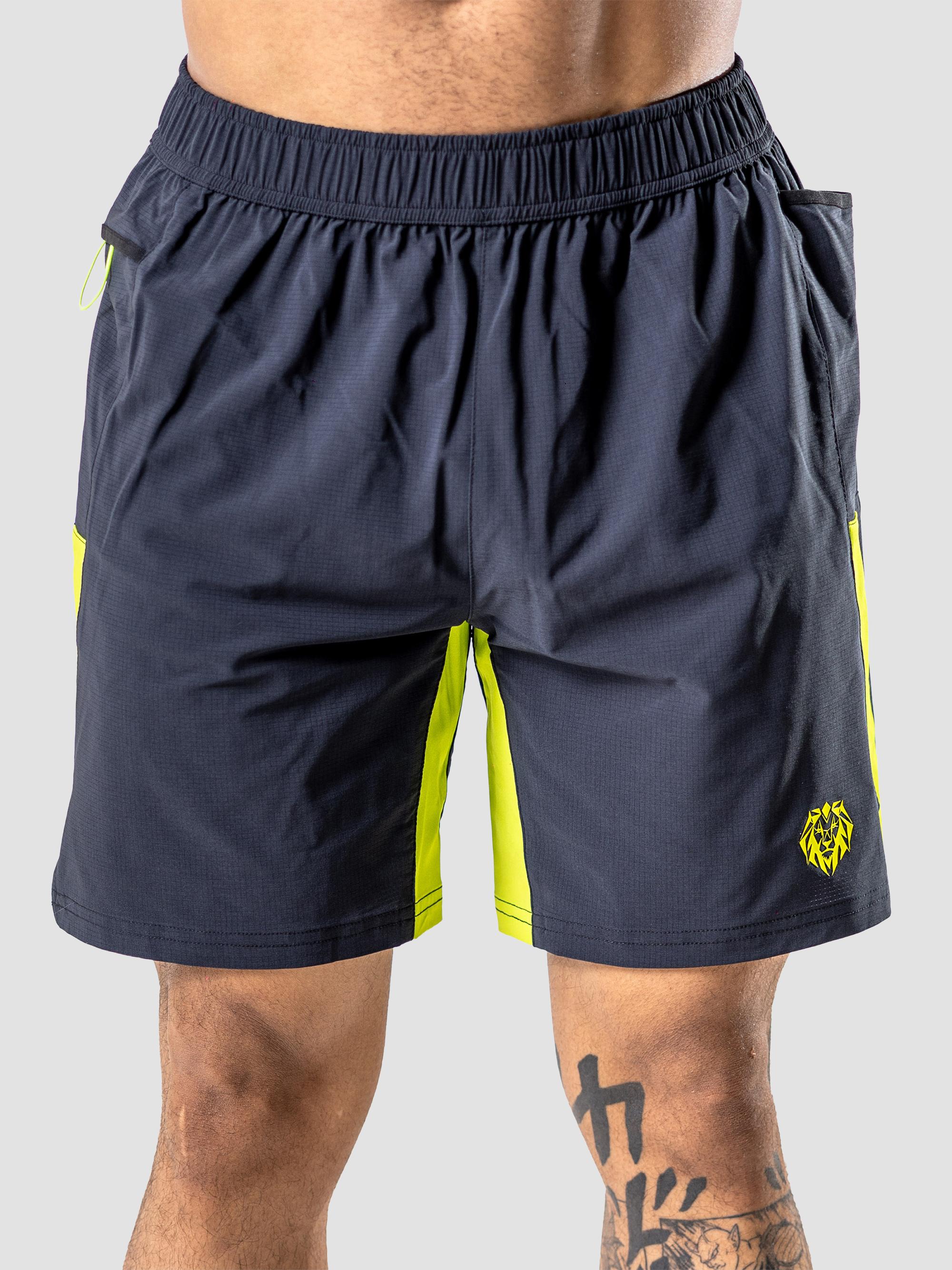 Maceoo Men's Athletic Neon Shorts - Black | Thumbnail 7