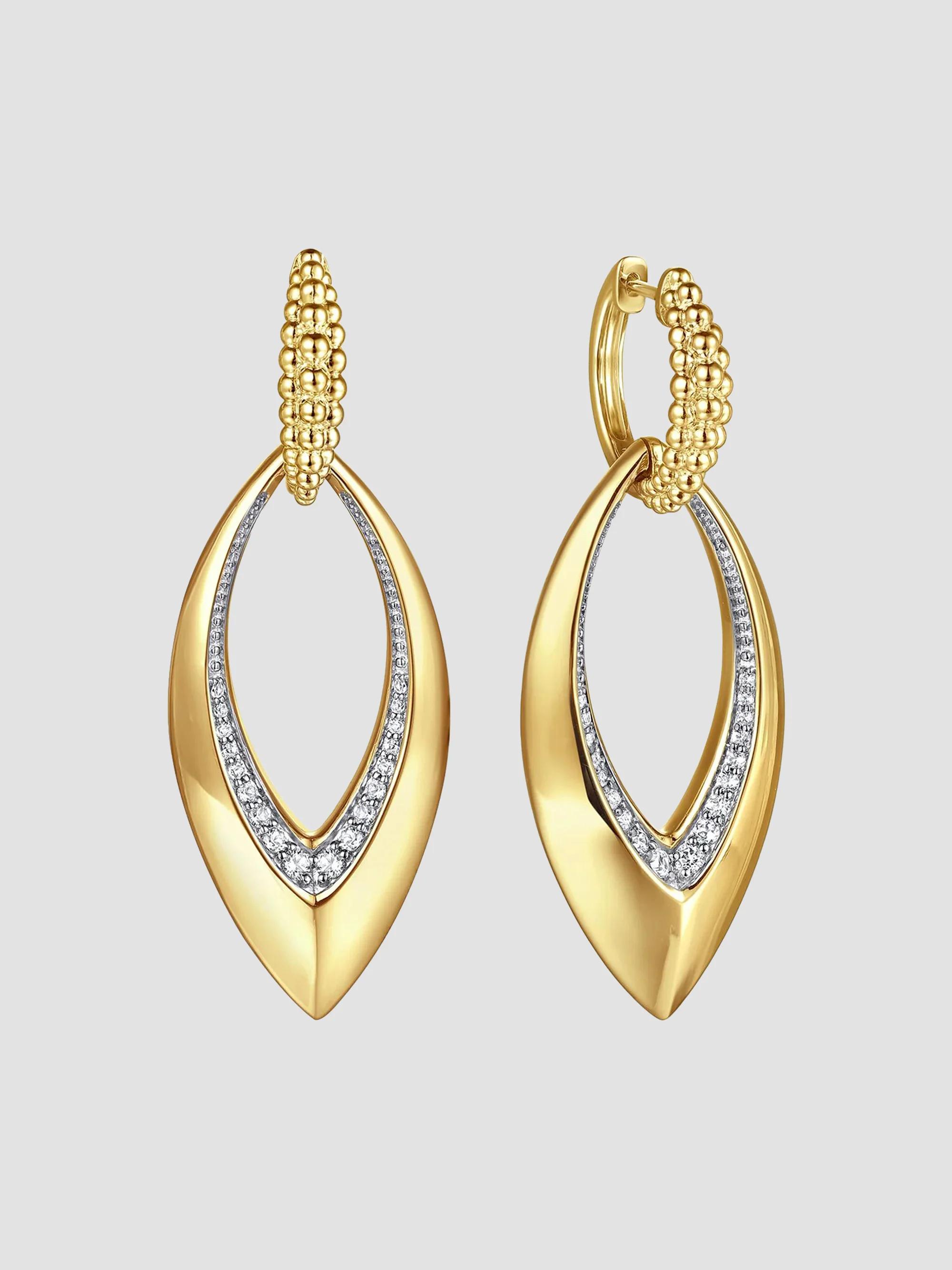 Gabriel & Co Women's Bujukan 14K Yellow Gold & 0.50 TCW Diamond Drop Earrings - Gold