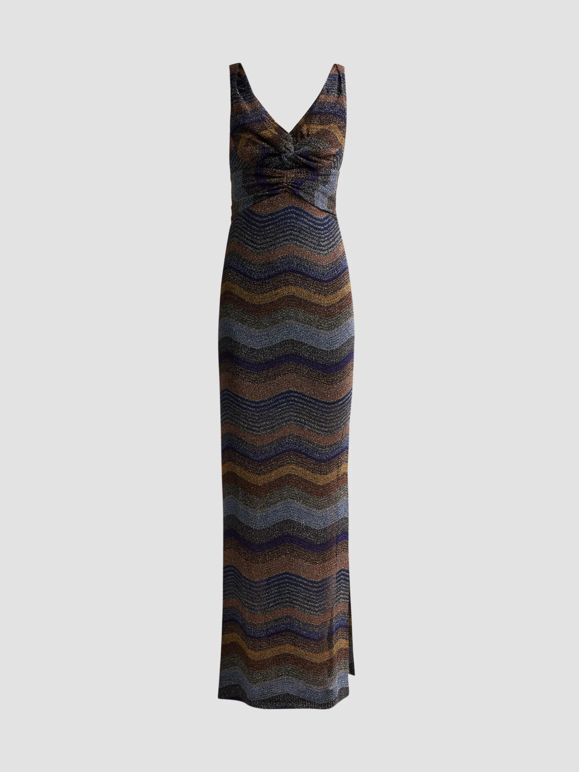 missoni black and gold dress Sequin Wefted Loom Knit Halterneck Gown mother of groom dress