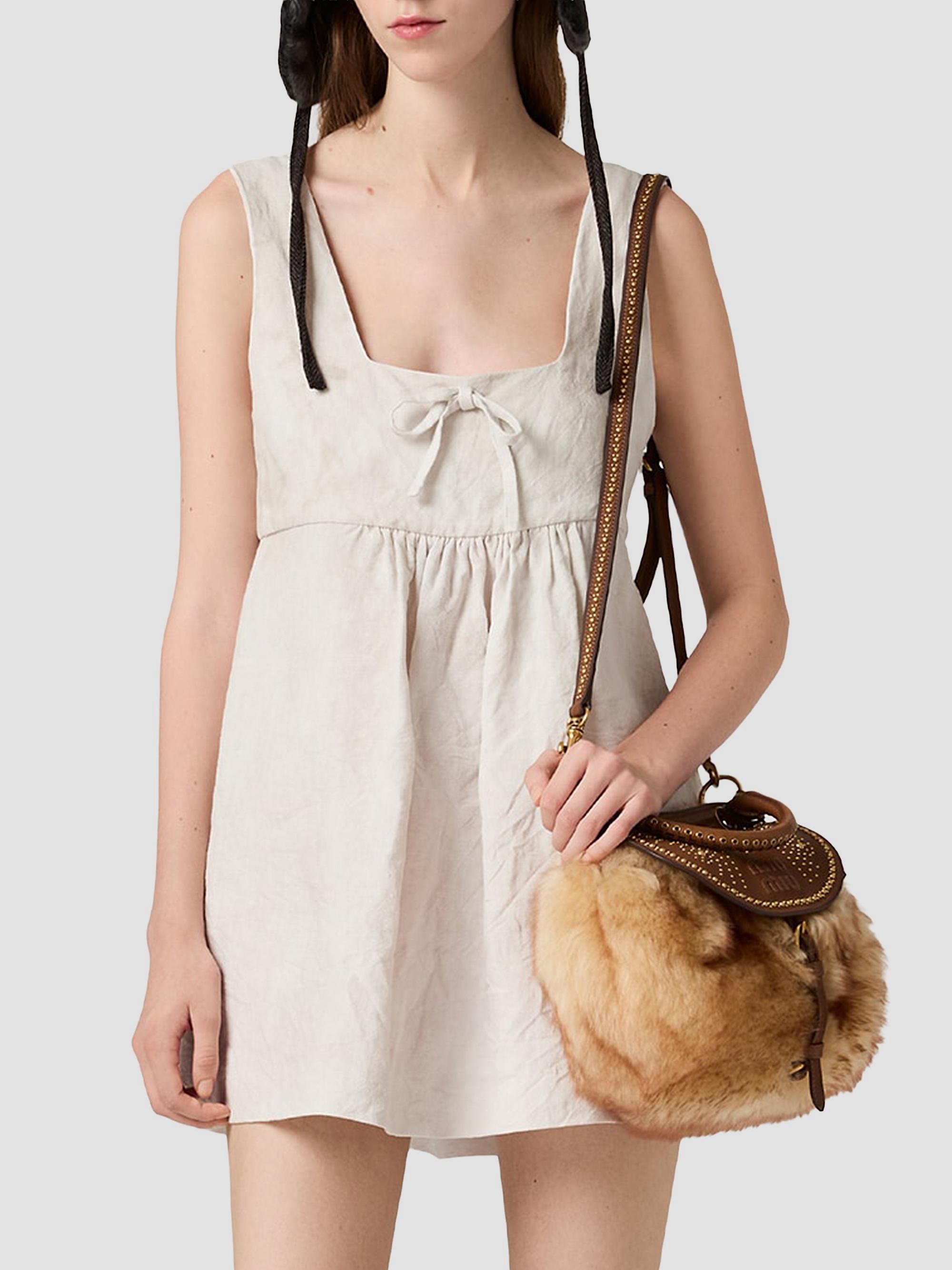 Miu Miu Linen Mini Dress | Saks Fifth Avenue