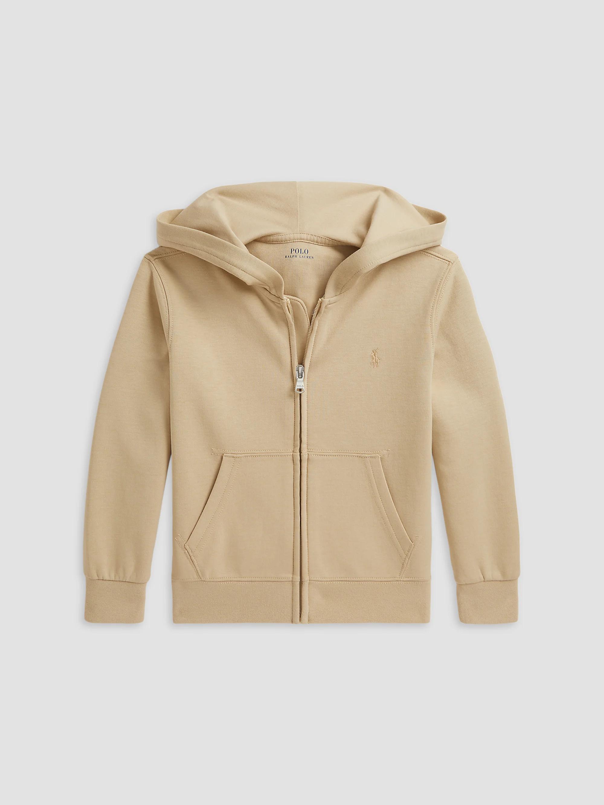 Polo Ralph Lauren Boy's Little Boy's & Boy's Double-Knit Zip Hoodie - Tallow Cream - Size 14