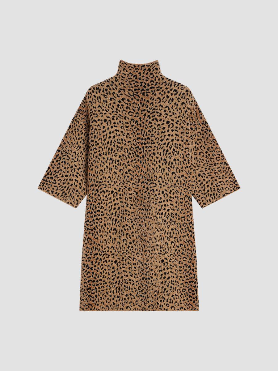 Givenchy Women's Mini Dress In Leopard Jacquard In Brown