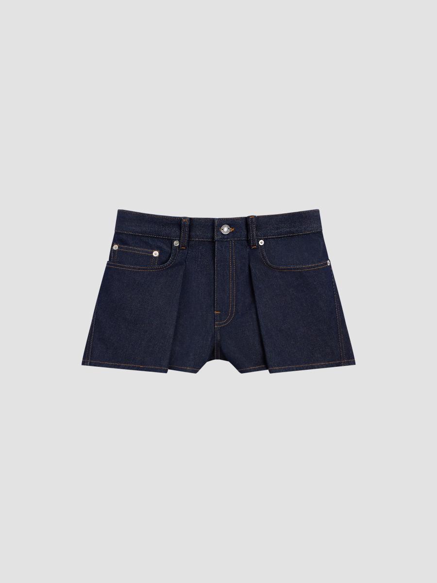 Givenchy Women's Pinch Shorts In Raw Denim In Dark Blue