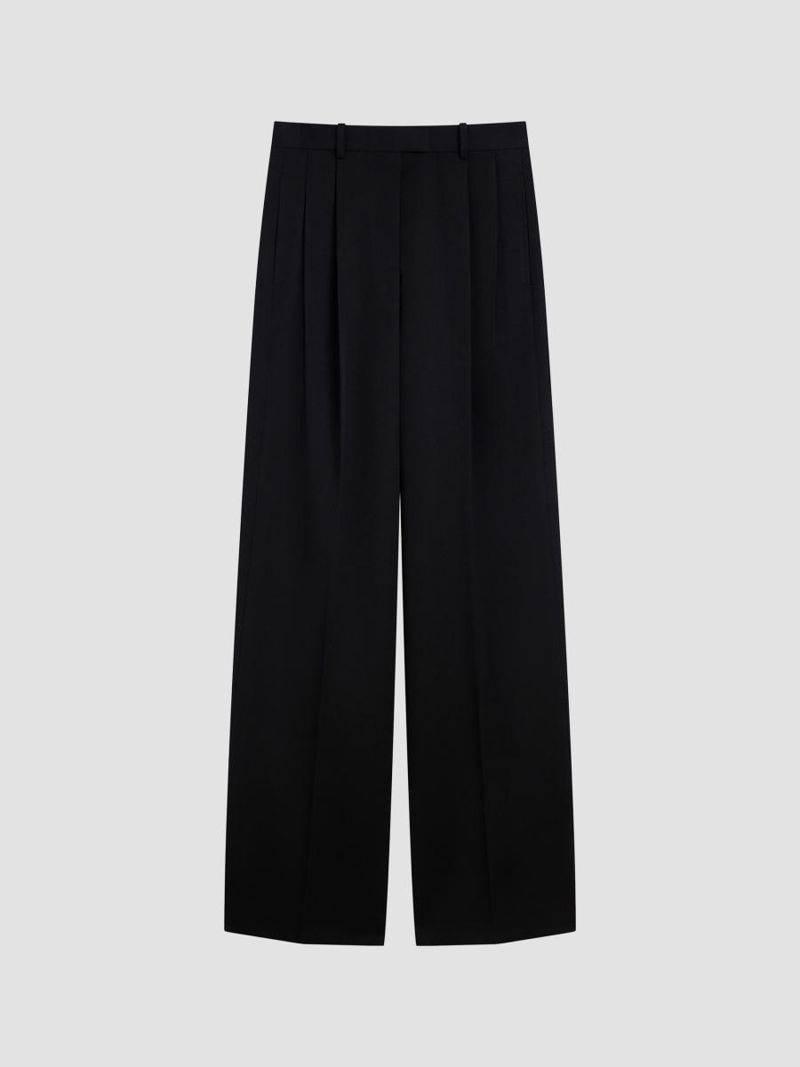 Givenchy Women's Double Pleat Pants In Wool In Black