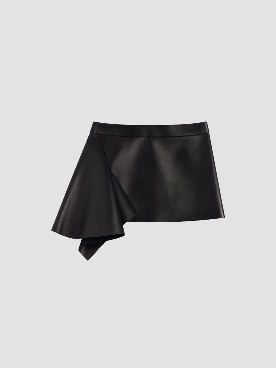 Givenchy Asymmetric Ruffled Mini Skirt In Black