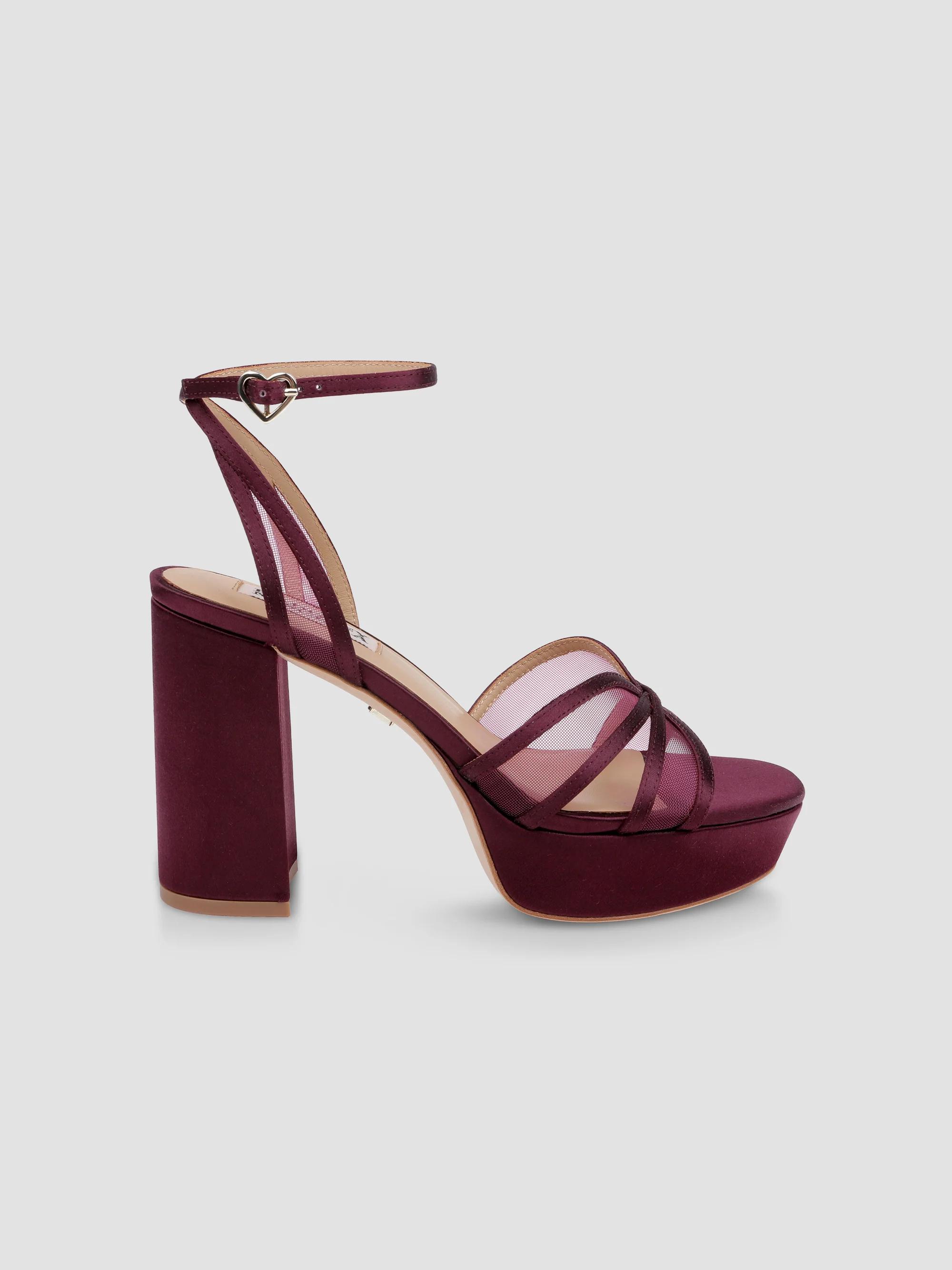 Yohana 100MM Satin & Mesh Sandals