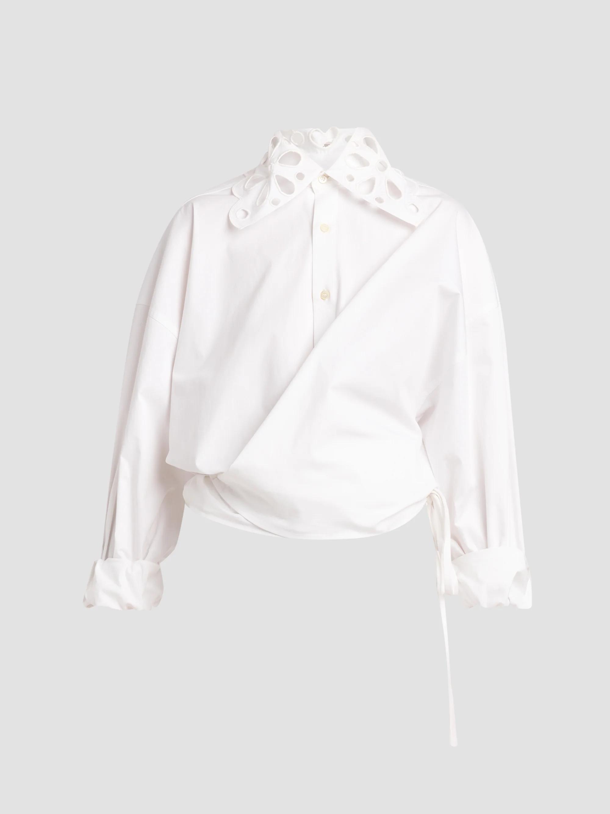 Stella McCartney Poplin Cotton Peplum Shirt | Saks Fifth Avenue