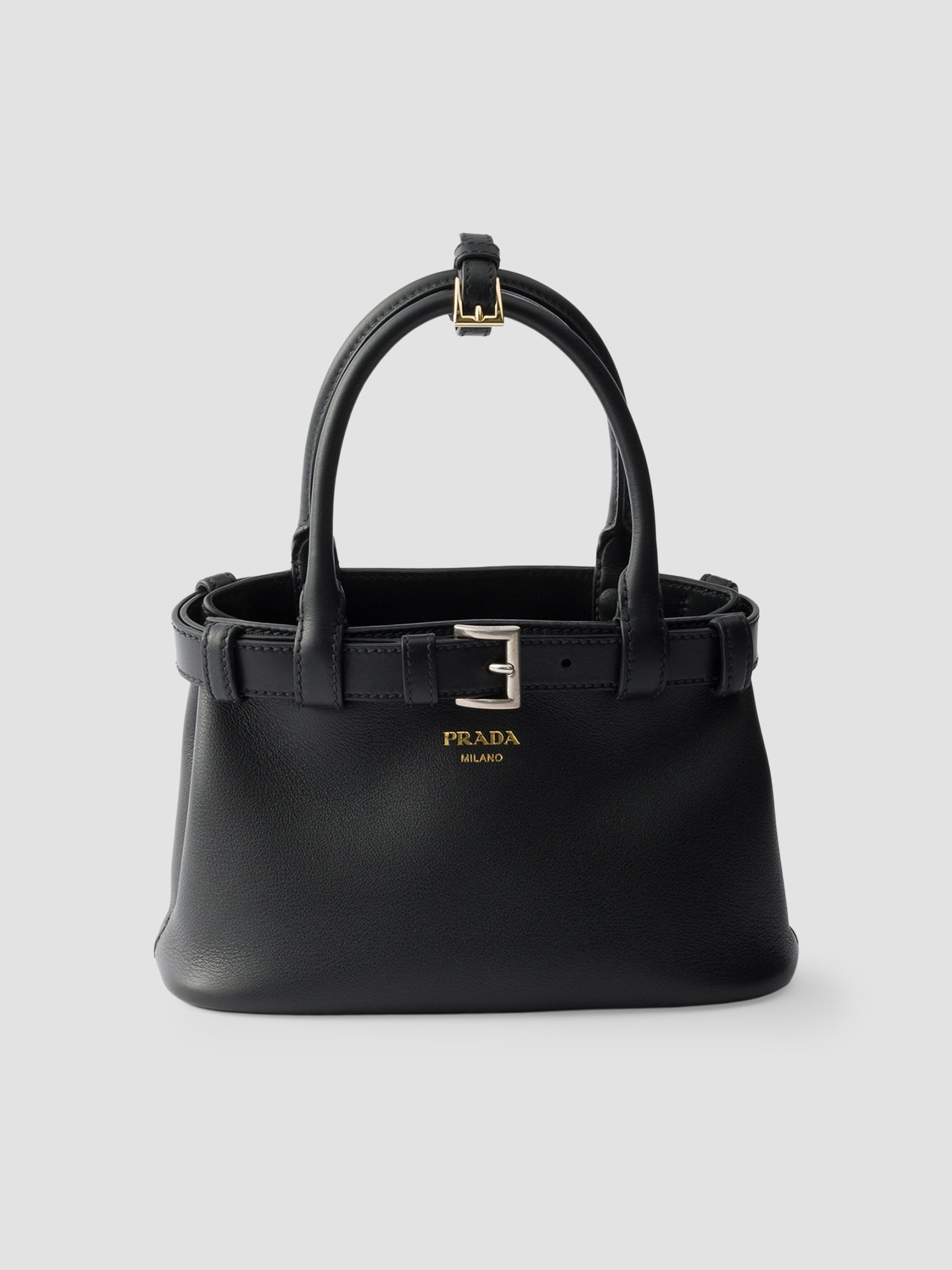 Prada Jardiniere Mini Cotton Canvas Top Handle Bag | Saks Fifth Avenue
