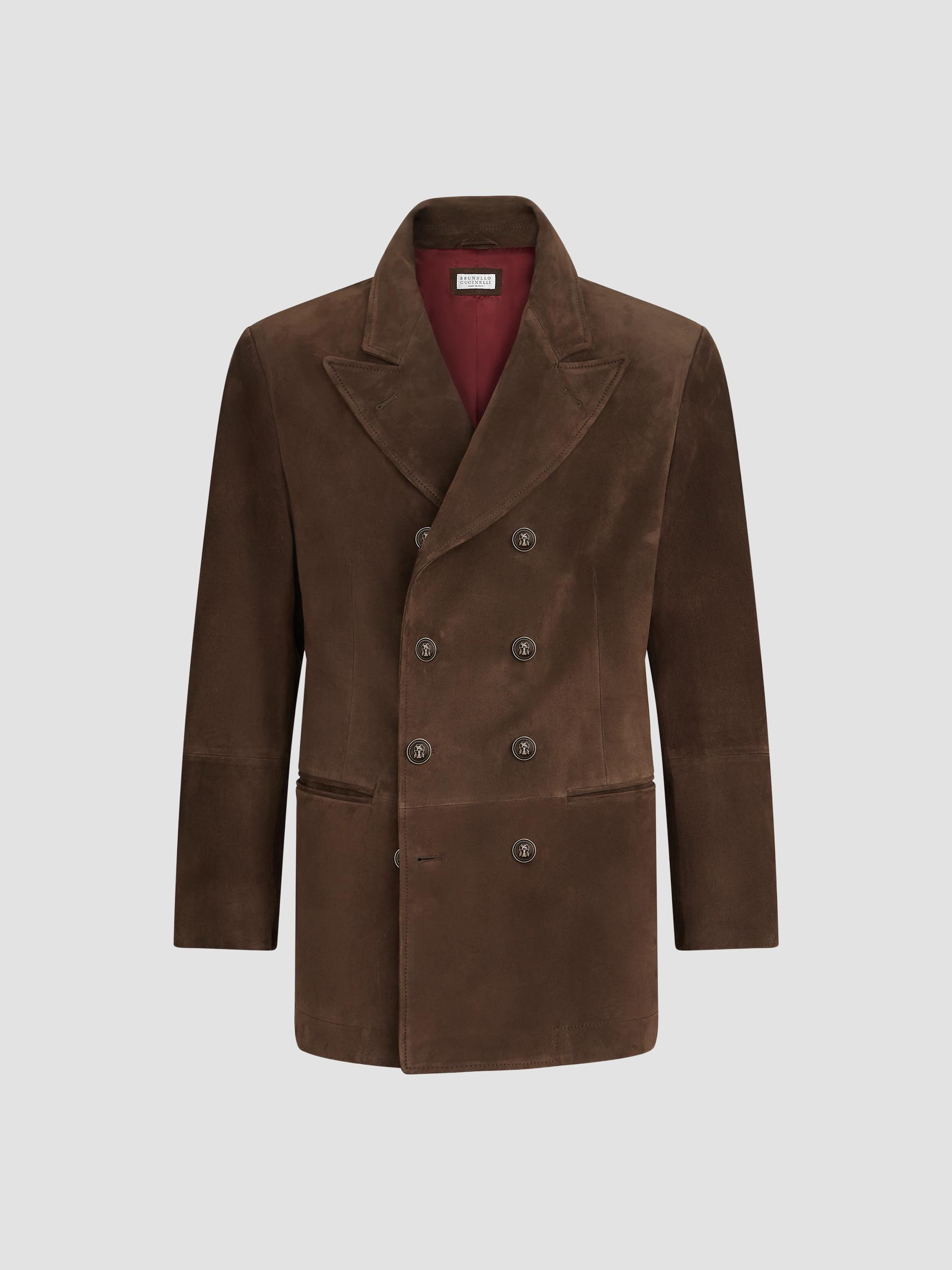 Brunello Cucinelli Suede Unlined Jacket with Stand Collar | Saks
