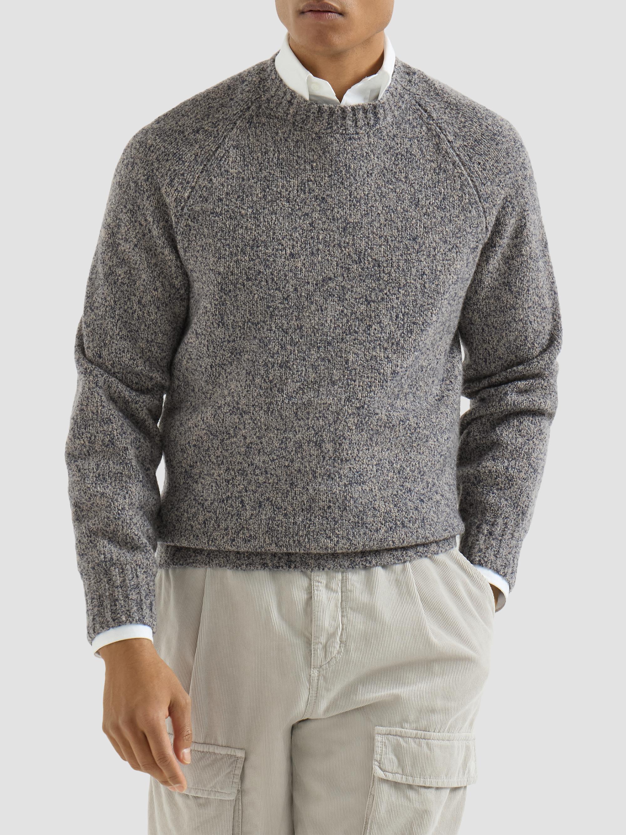 Brunello Cucinelli Virgin Wool, Silk and Cashmere Chiné Sweater