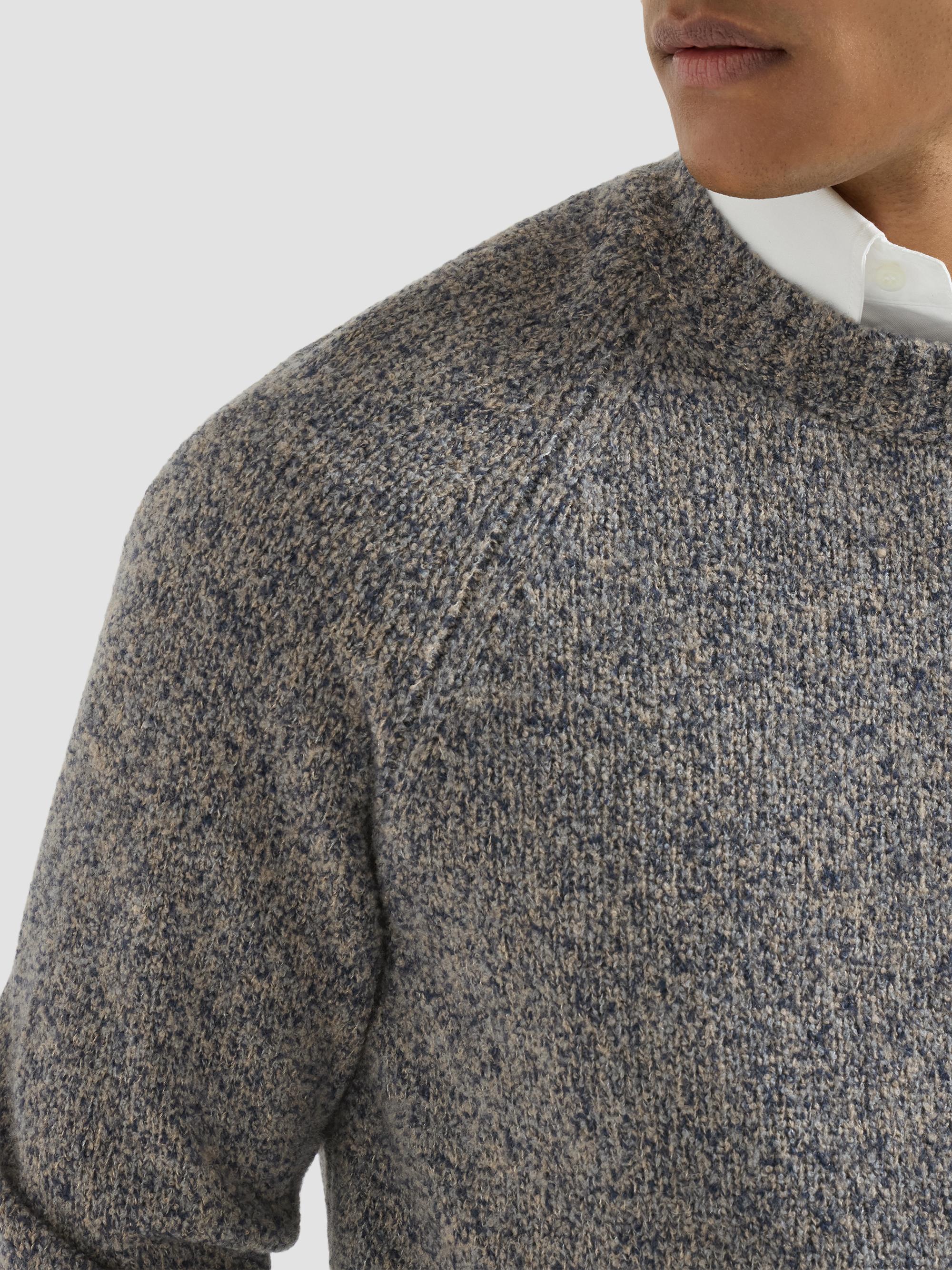 Brunello Cucinelli Virgin Wool, Silk and Cashmere Chiné Sweater