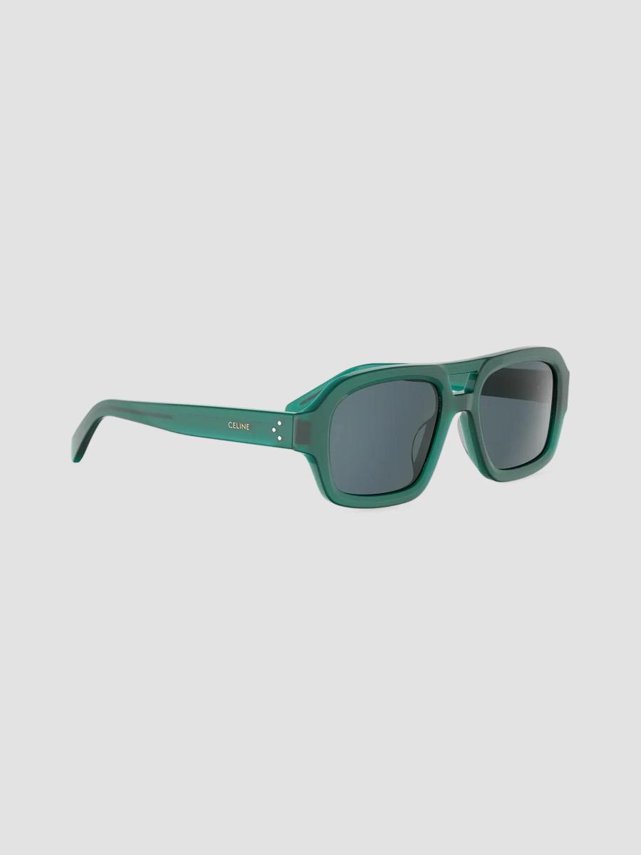 Celine Men's 3 Dots 53mm Pilot Sunglasses In Dark Green