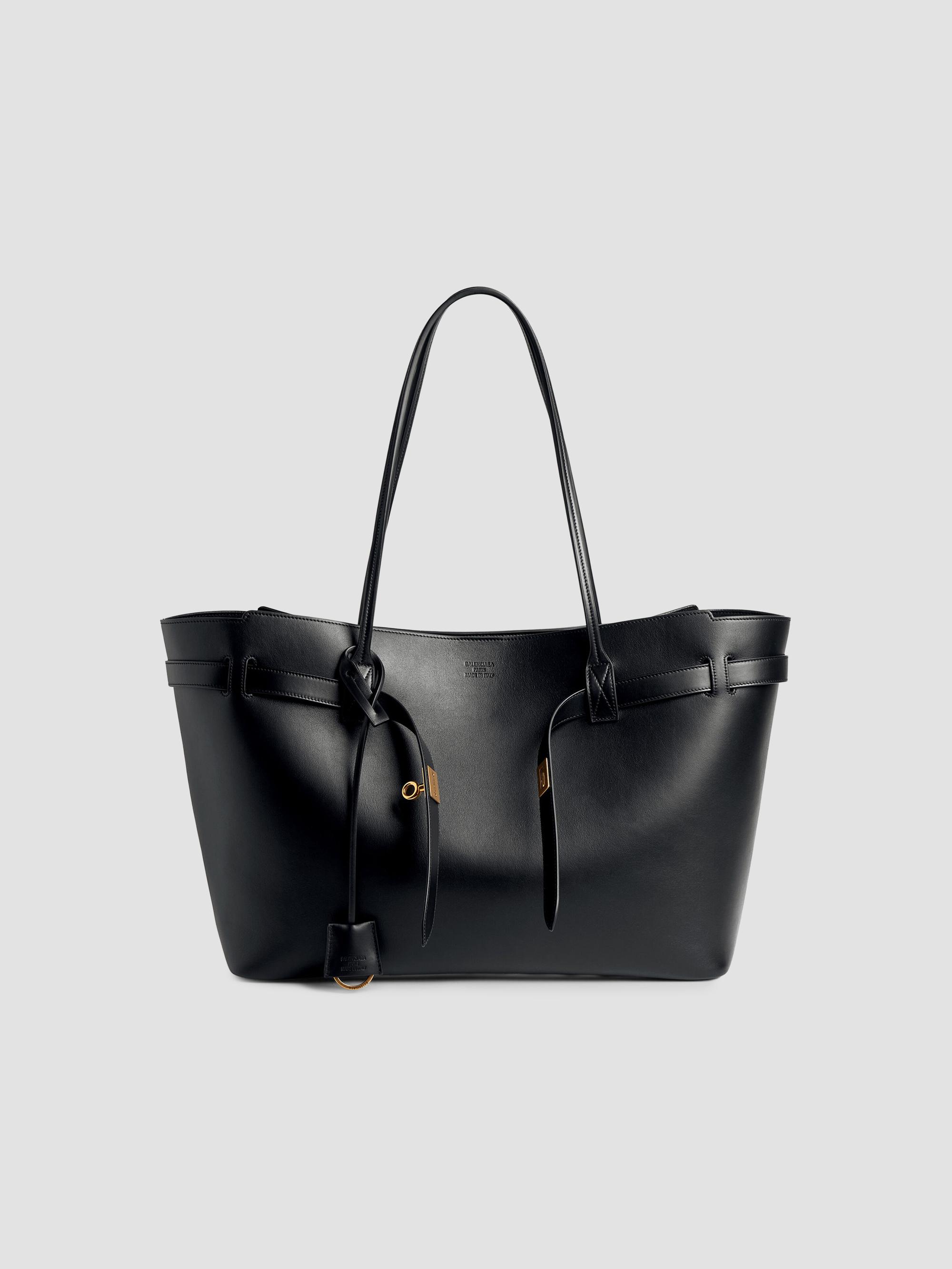 Balenciaga Barbes Medium East-West Shopper Bag In Shearling | Saks