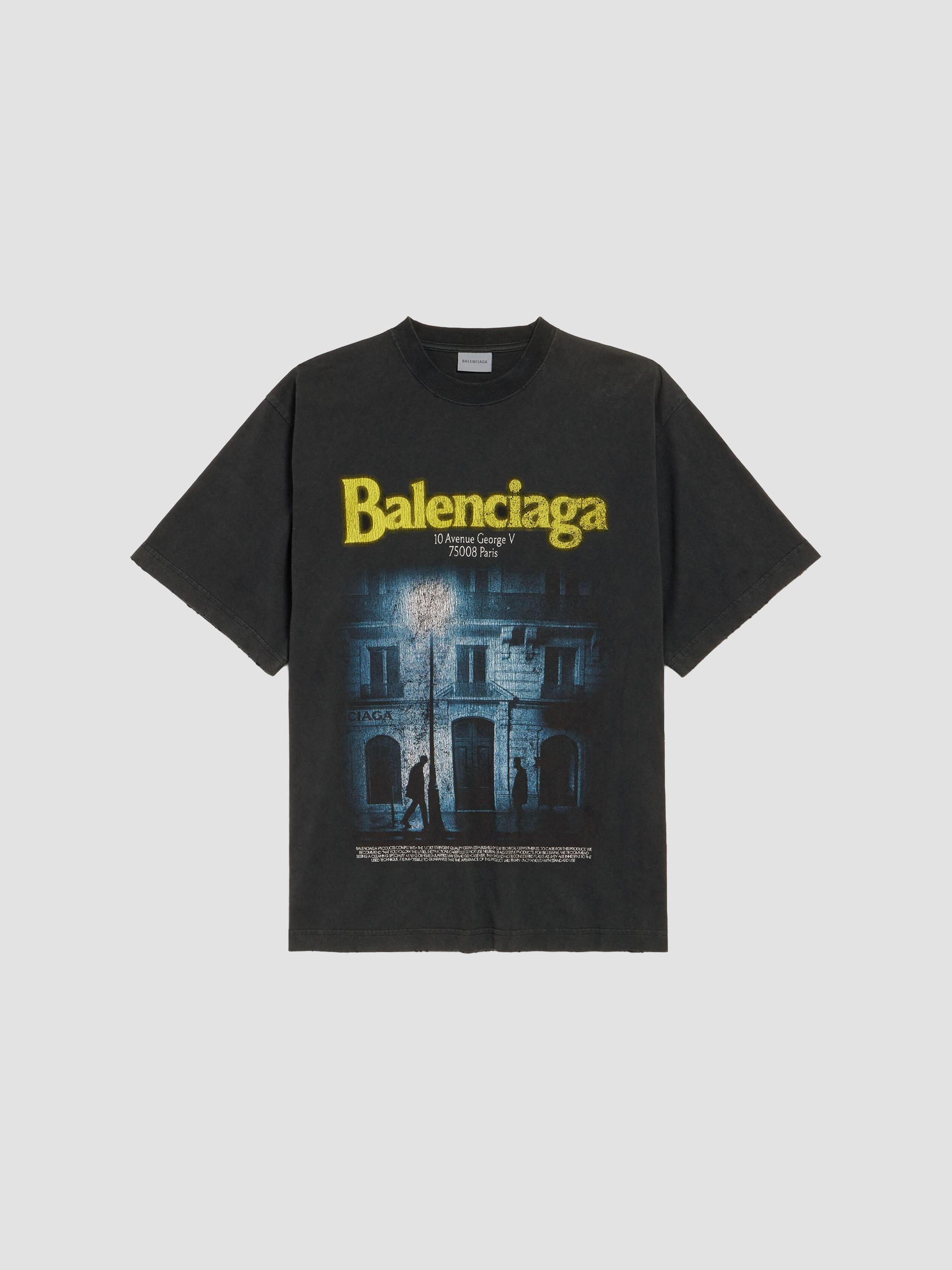 Balenciaga 3B Football V-Neck Oversized T-Shirt | Saks Fifth Avenue