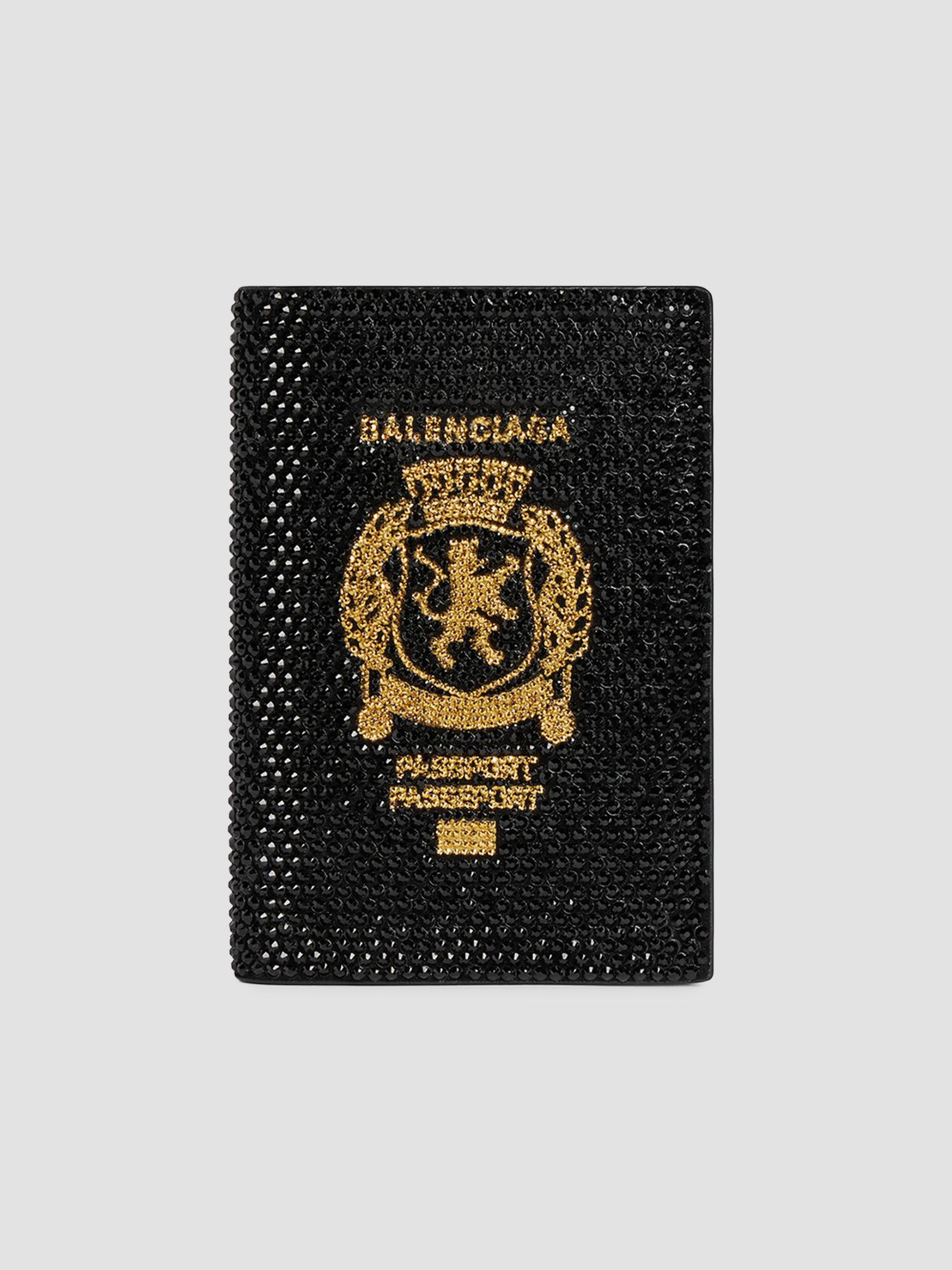 balenciaga ケース Balenciaga Passport Holder with Rhinestones | Saks Fifth Avenue