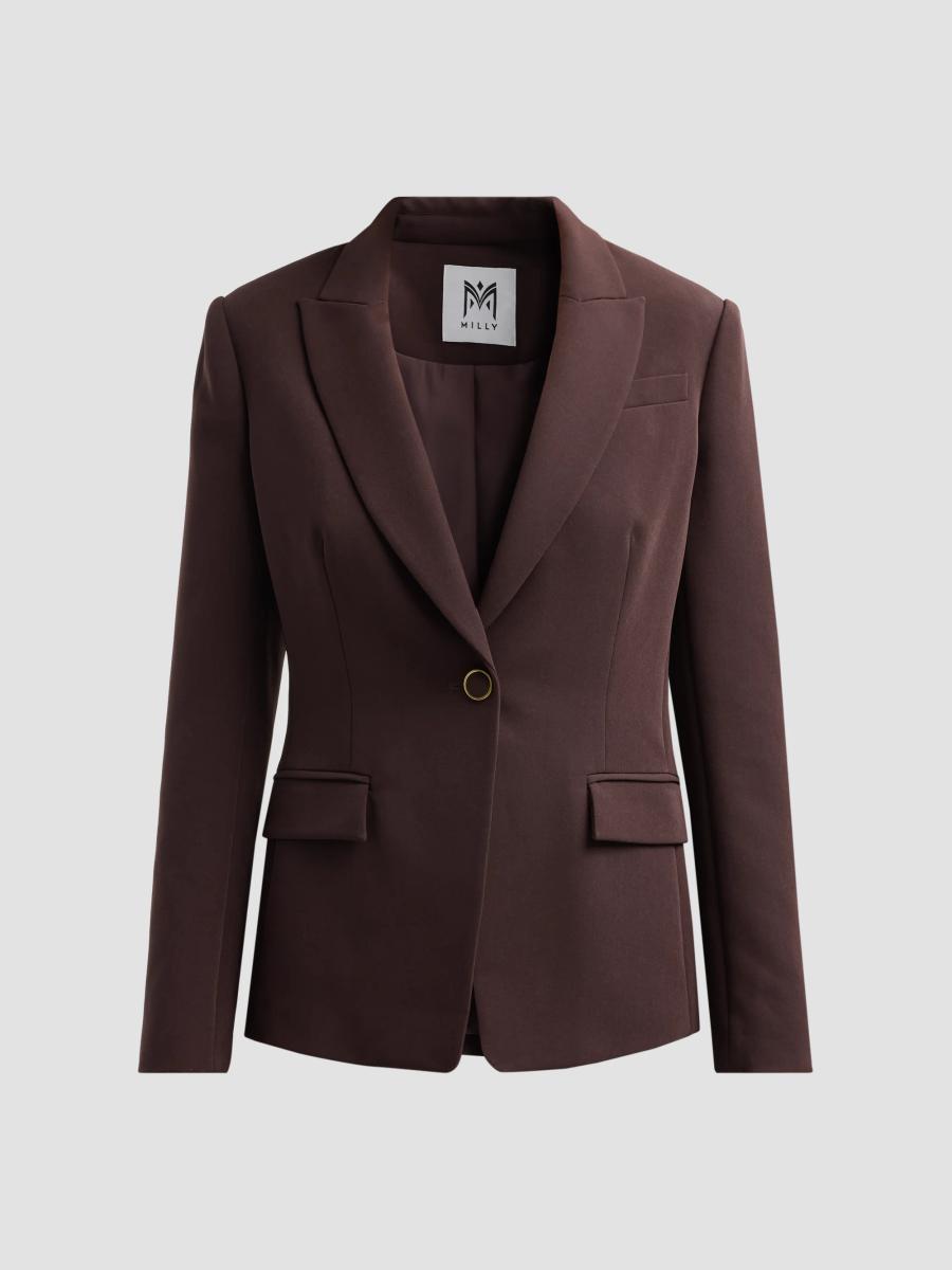 Milly Women's Avery Cady Single-breasted Blazer In Brown