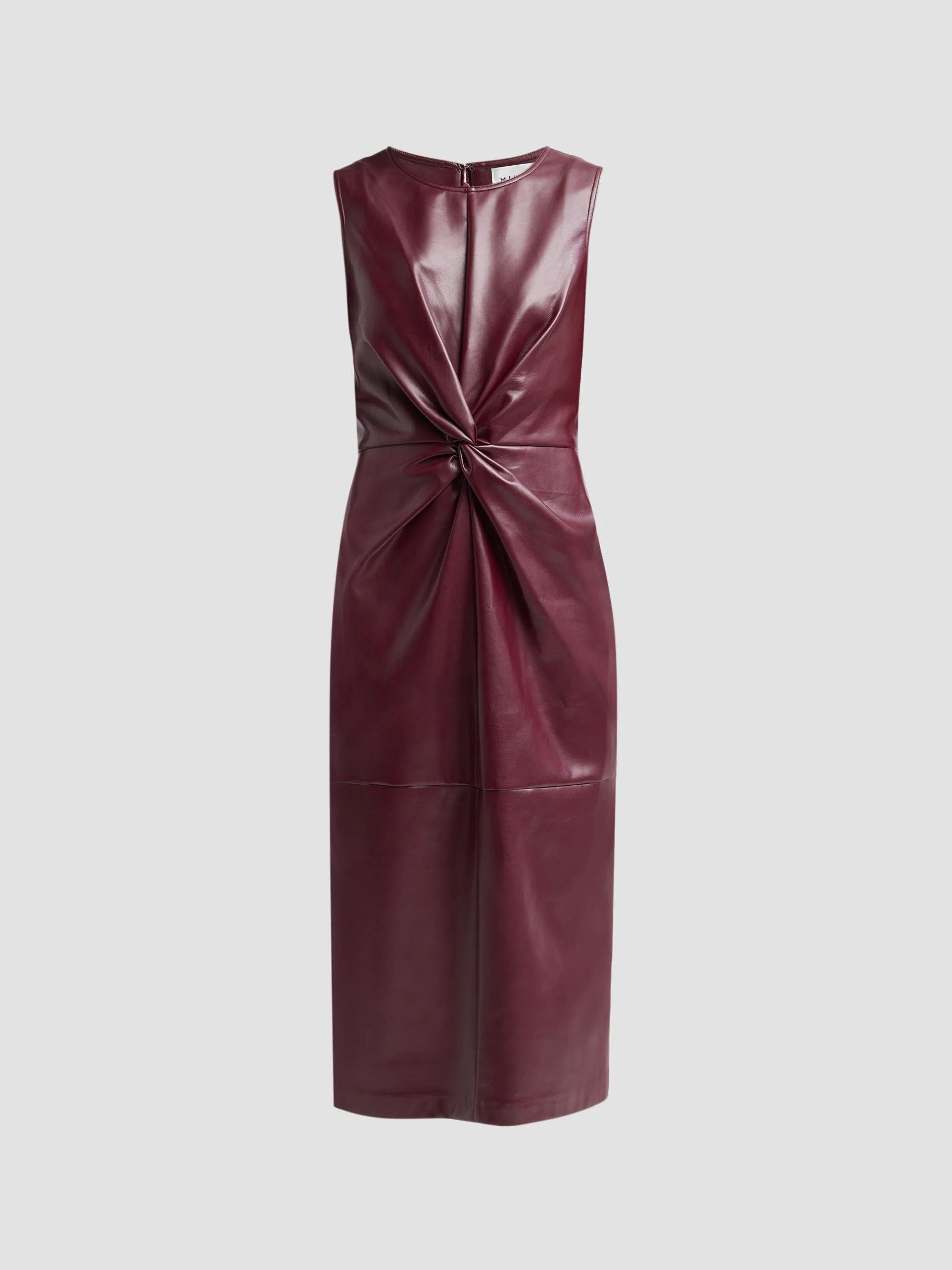 midi red leather dress Women's Designer Dresses Black Dresses