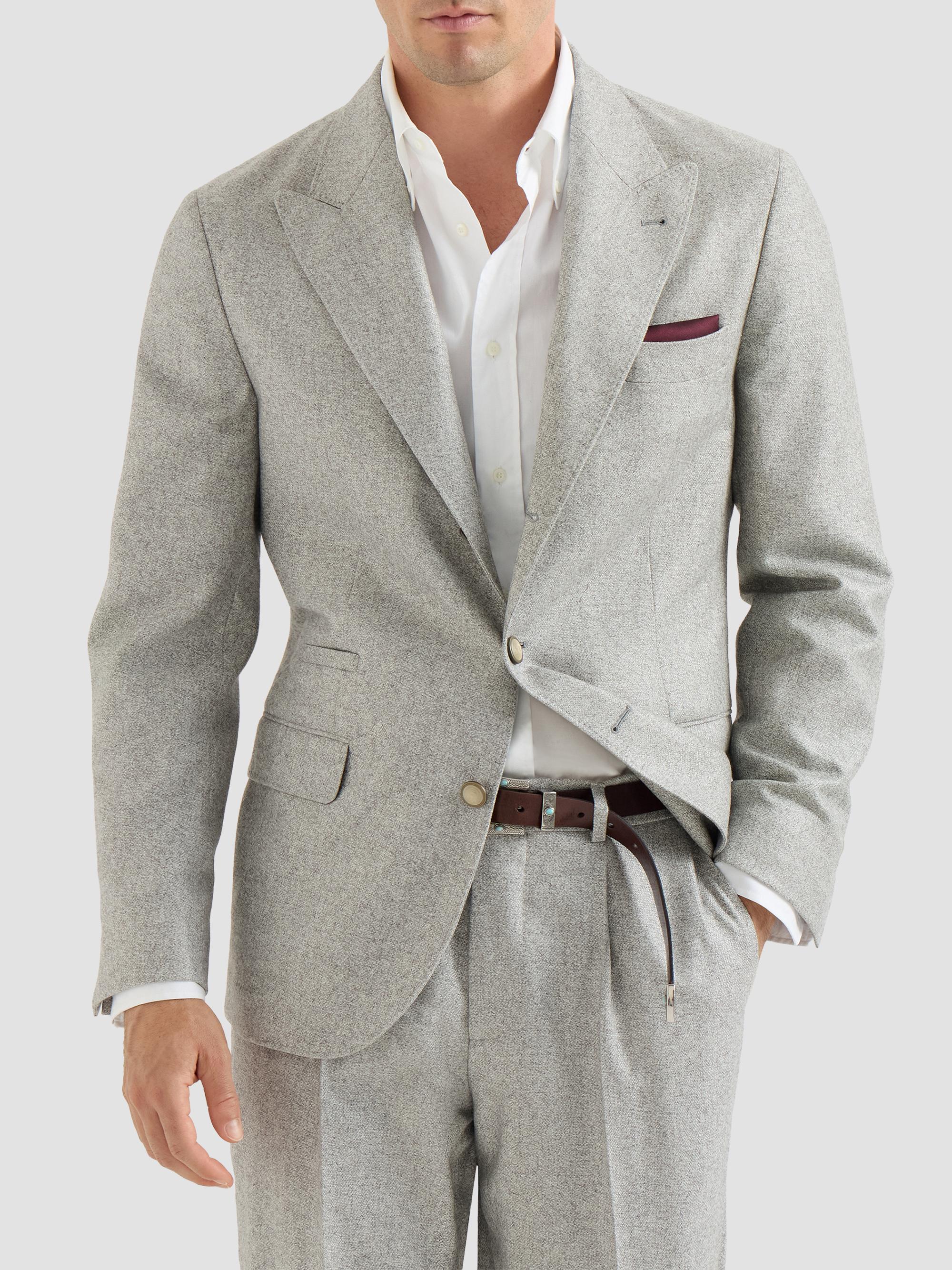 Brunello Cucinelli Virgin Wool, Silk and Linen Prince of Wales