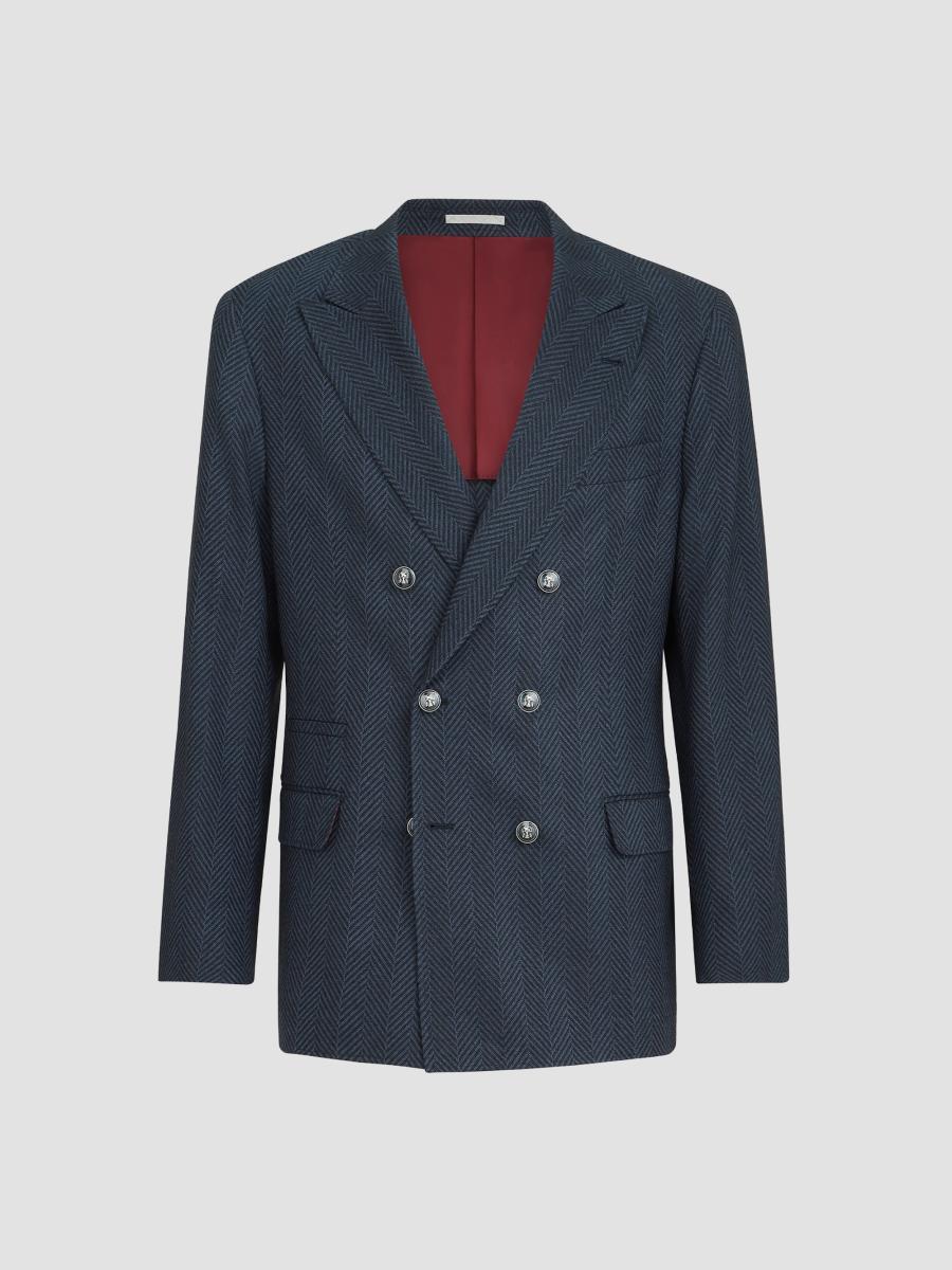 Brunello Cucinelli Flannel One-and-a-Half Breasted Deconstructed