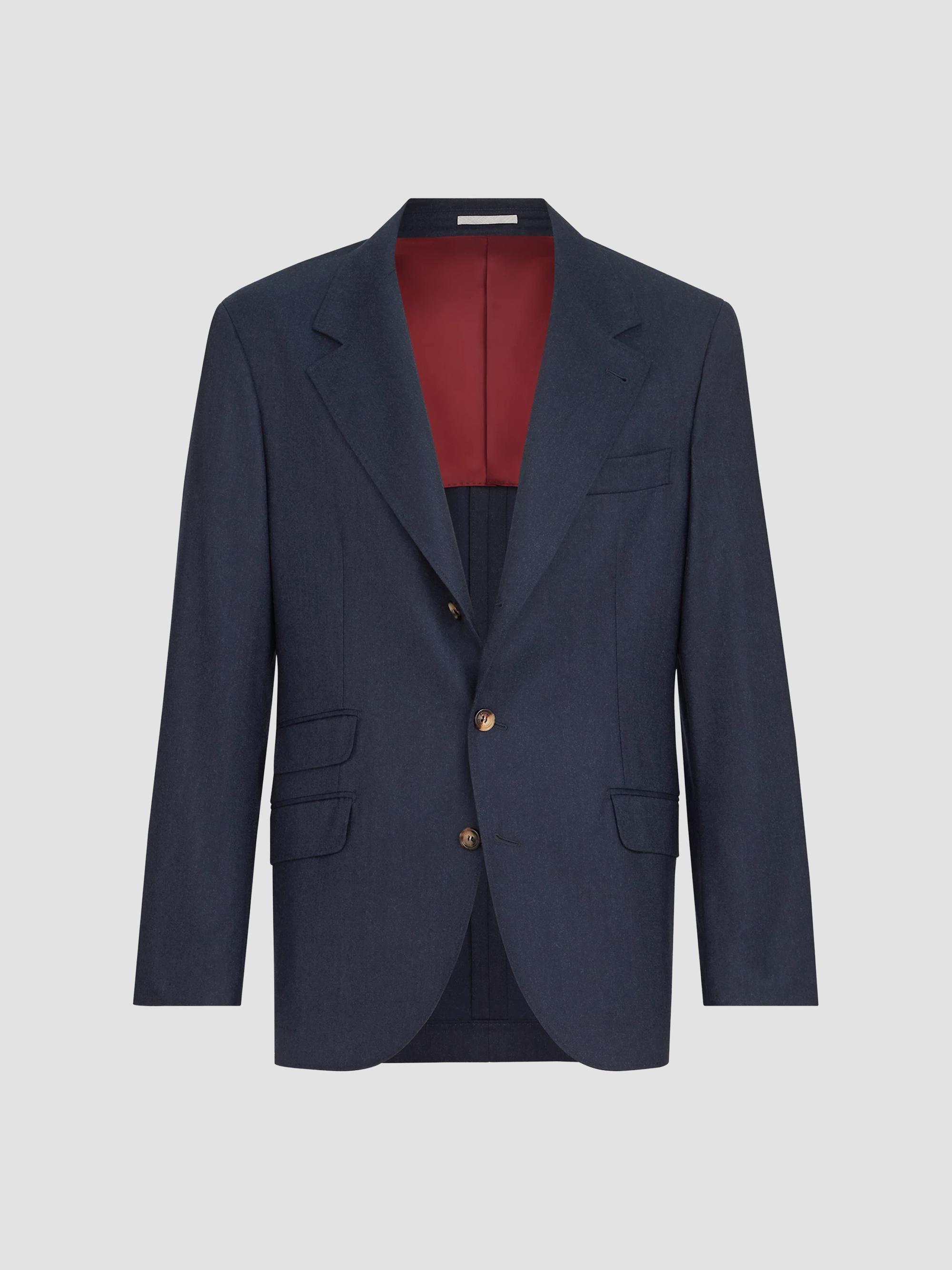 Brunello Cucinelli Flannel One-and-a-Half Breasted Deconstructed